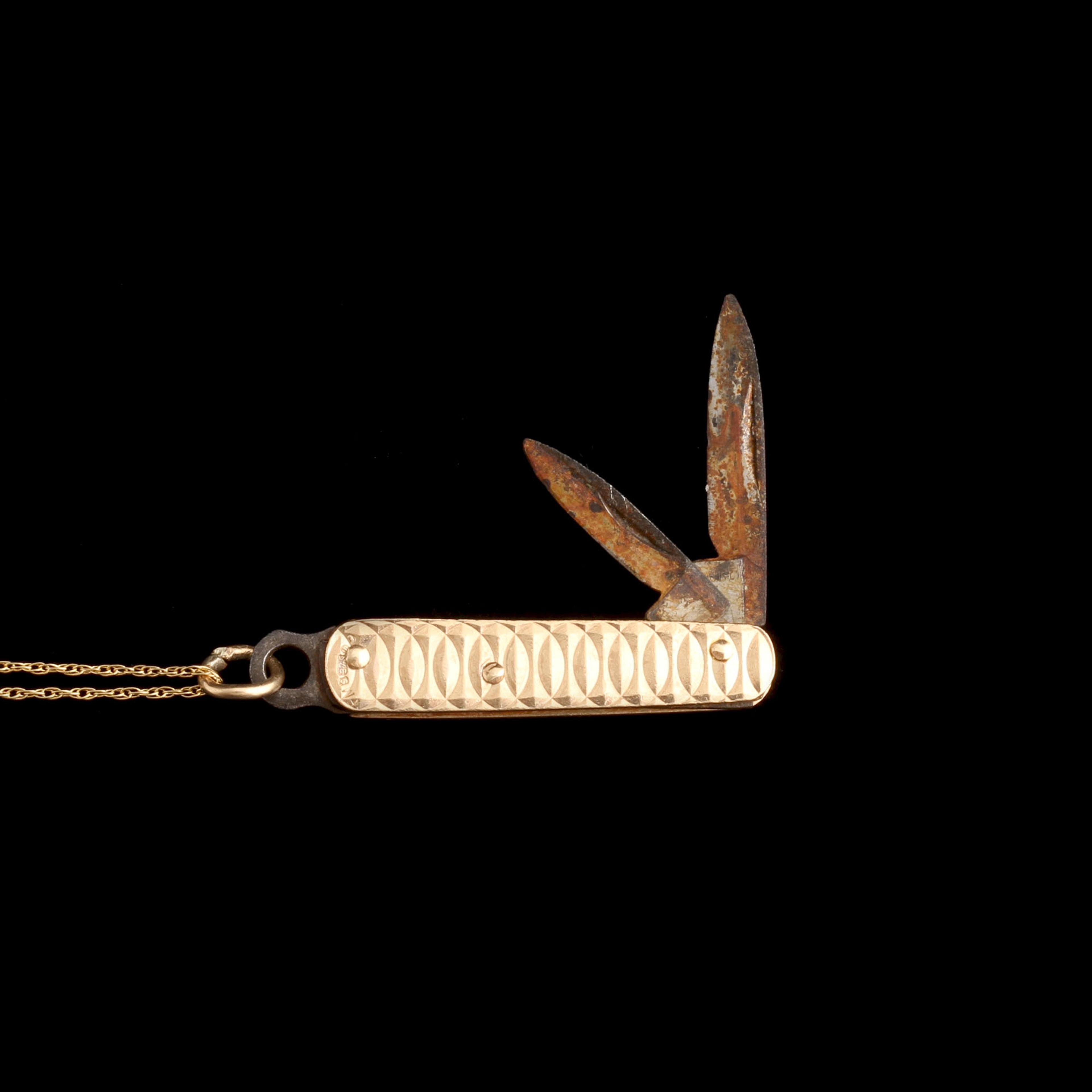 Vintage Gold Penknife Necklace