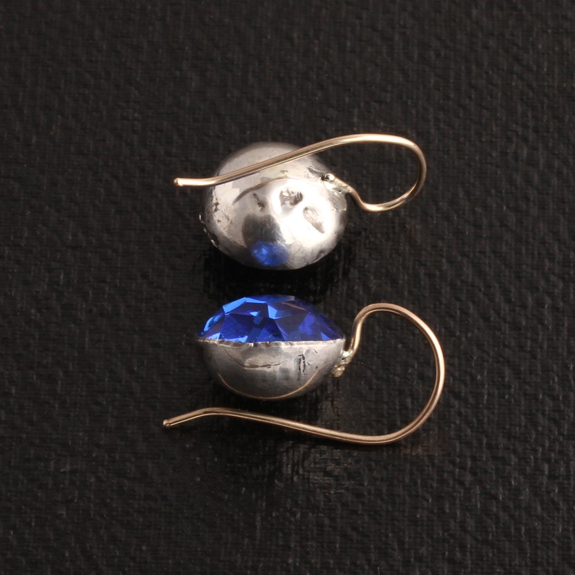 Georgian "Sapphire" Paste Earrings