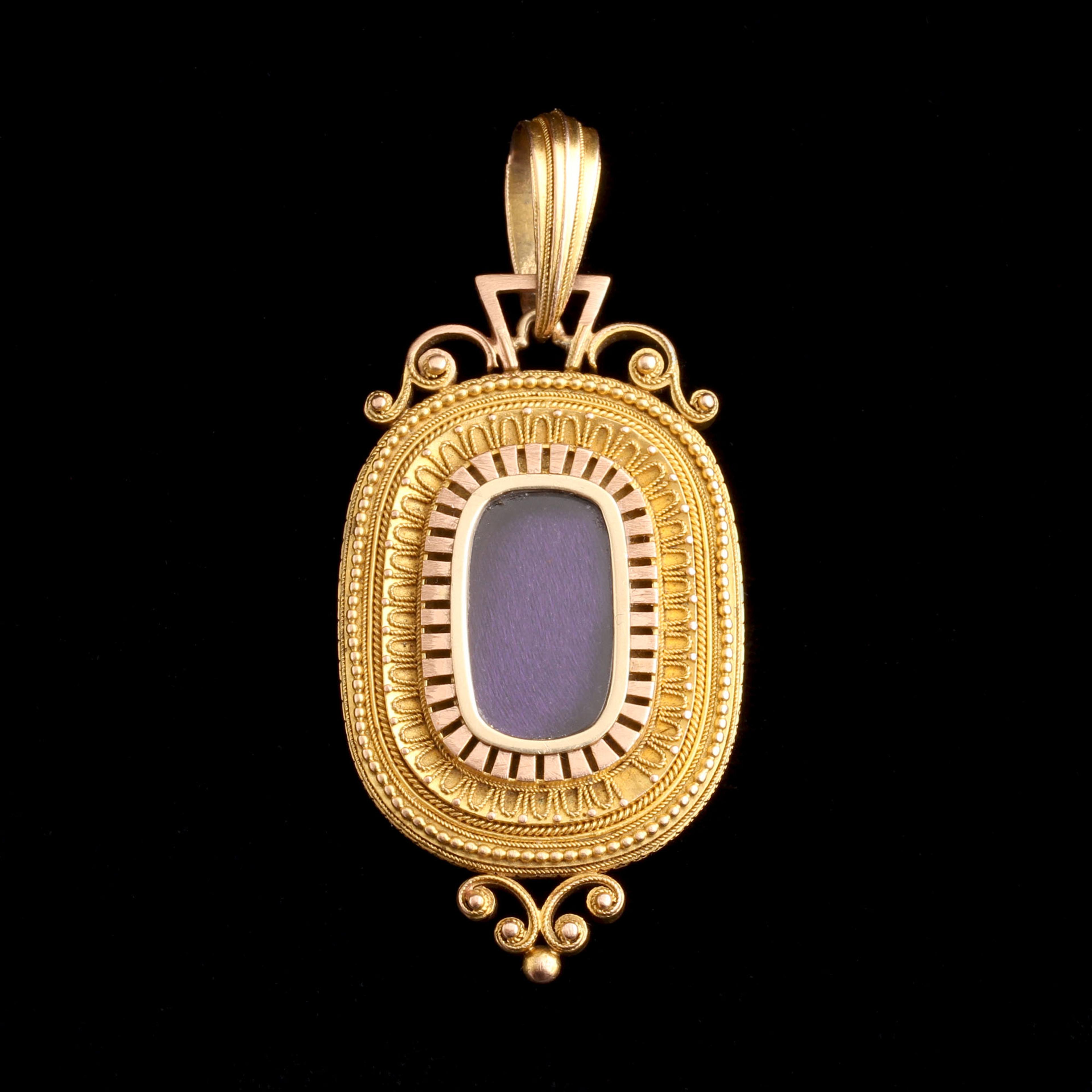 Etruscan Revival Cannetille & Granti Locket