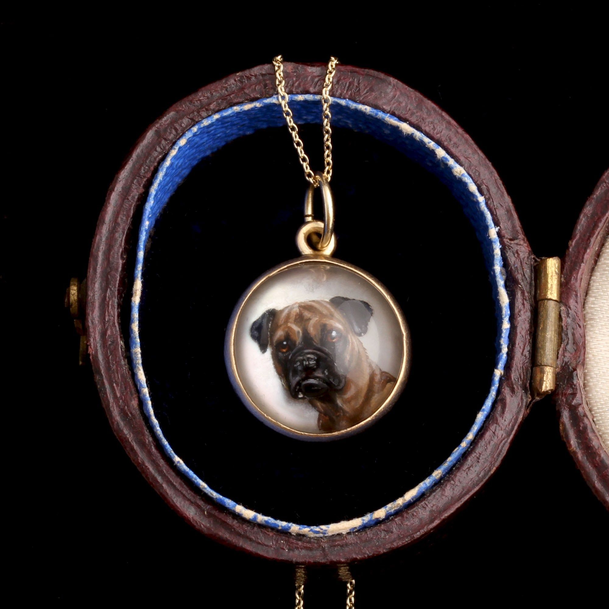 Victorian Essex Crystal Pug Pendant
