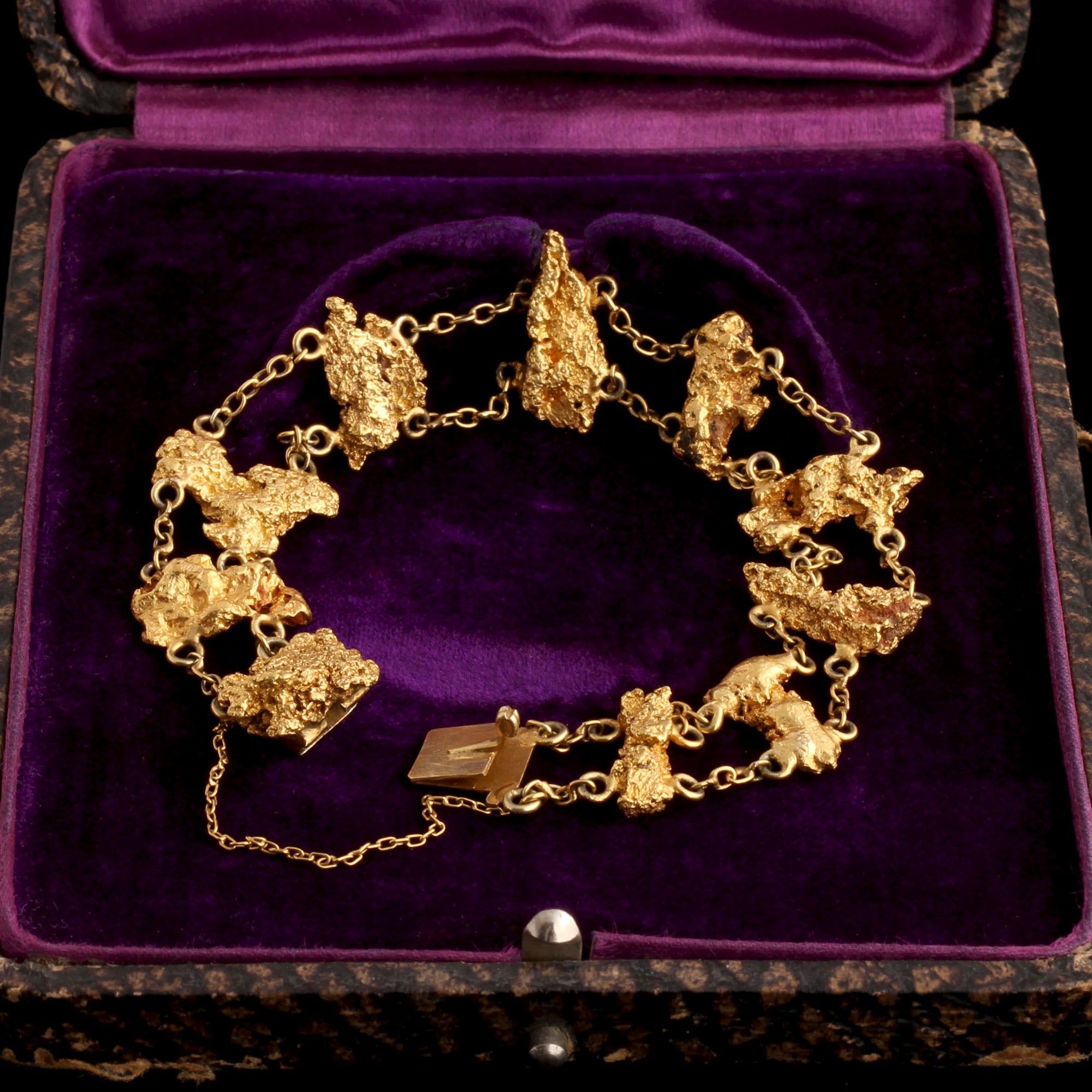 Victorian Gold Nugget Bracelet