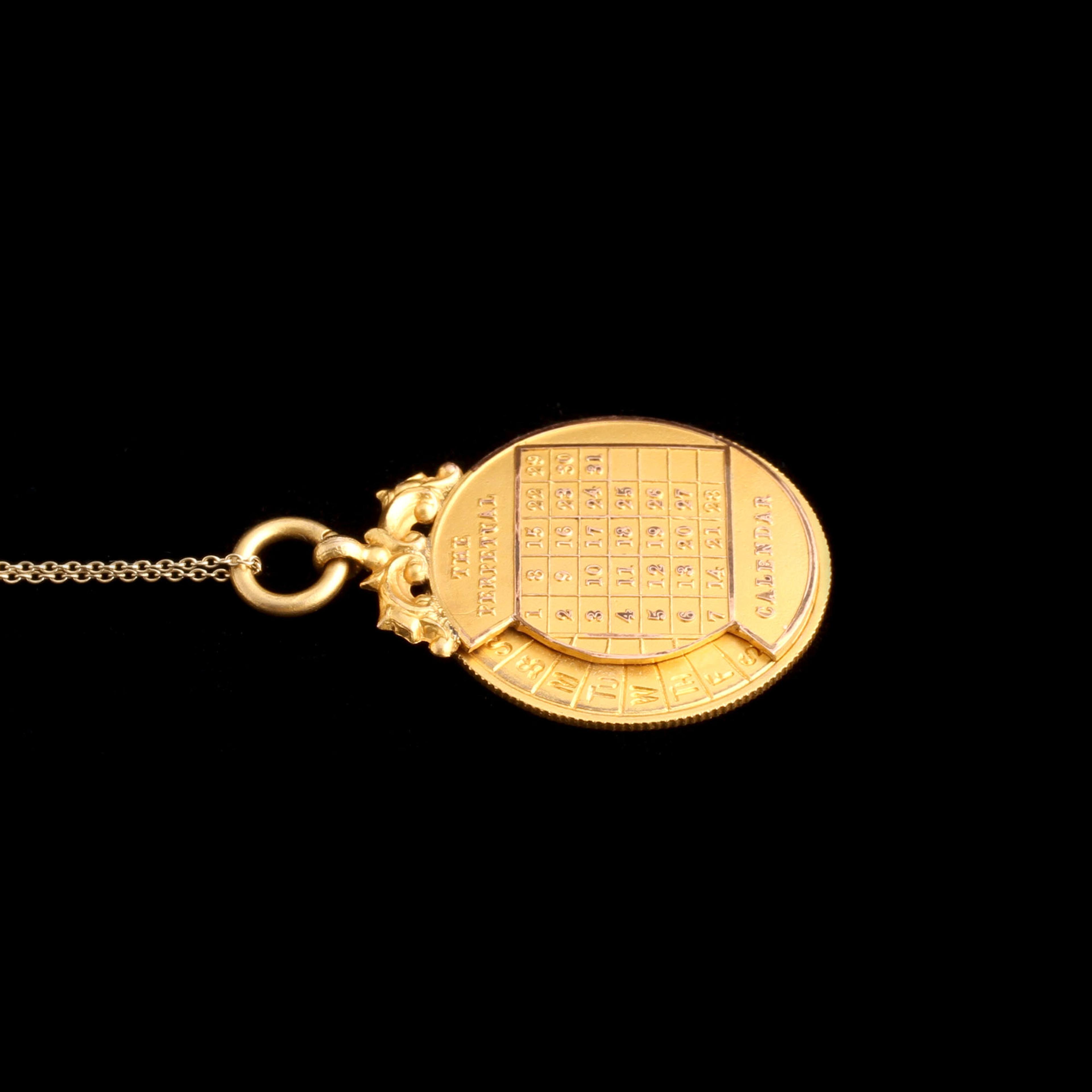 Victorian Perpetual Calendar Necklace