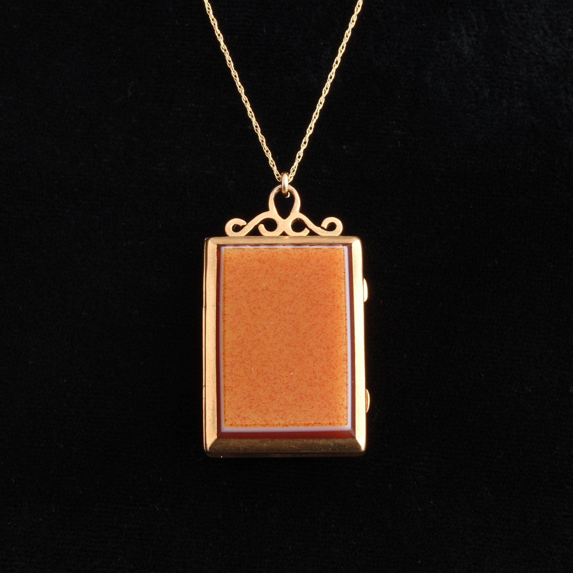 Victorian Brulée Sardonyx Locket