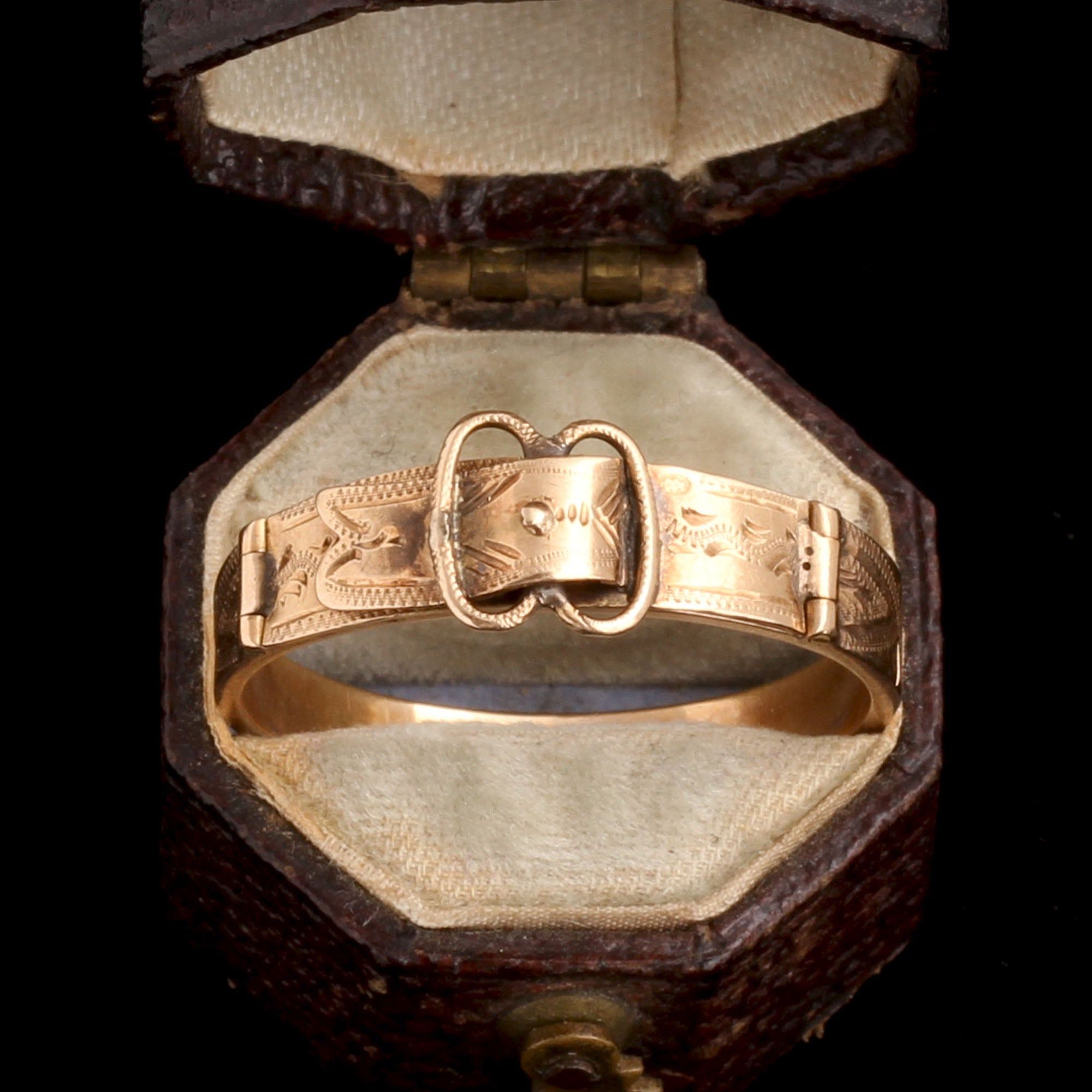 Mid 19th Century Dutch Buckle Locket Ring