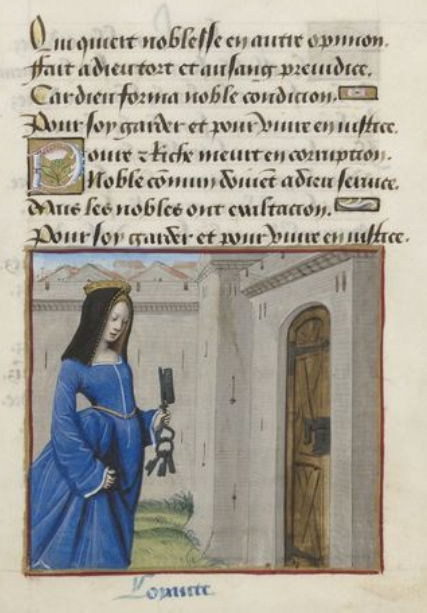 Illustration from the Illuminated manuscript Le Secret des Secrets, Alain Chartier, Le Breviaire des nobles, 1401-1500, BnF Gallica.