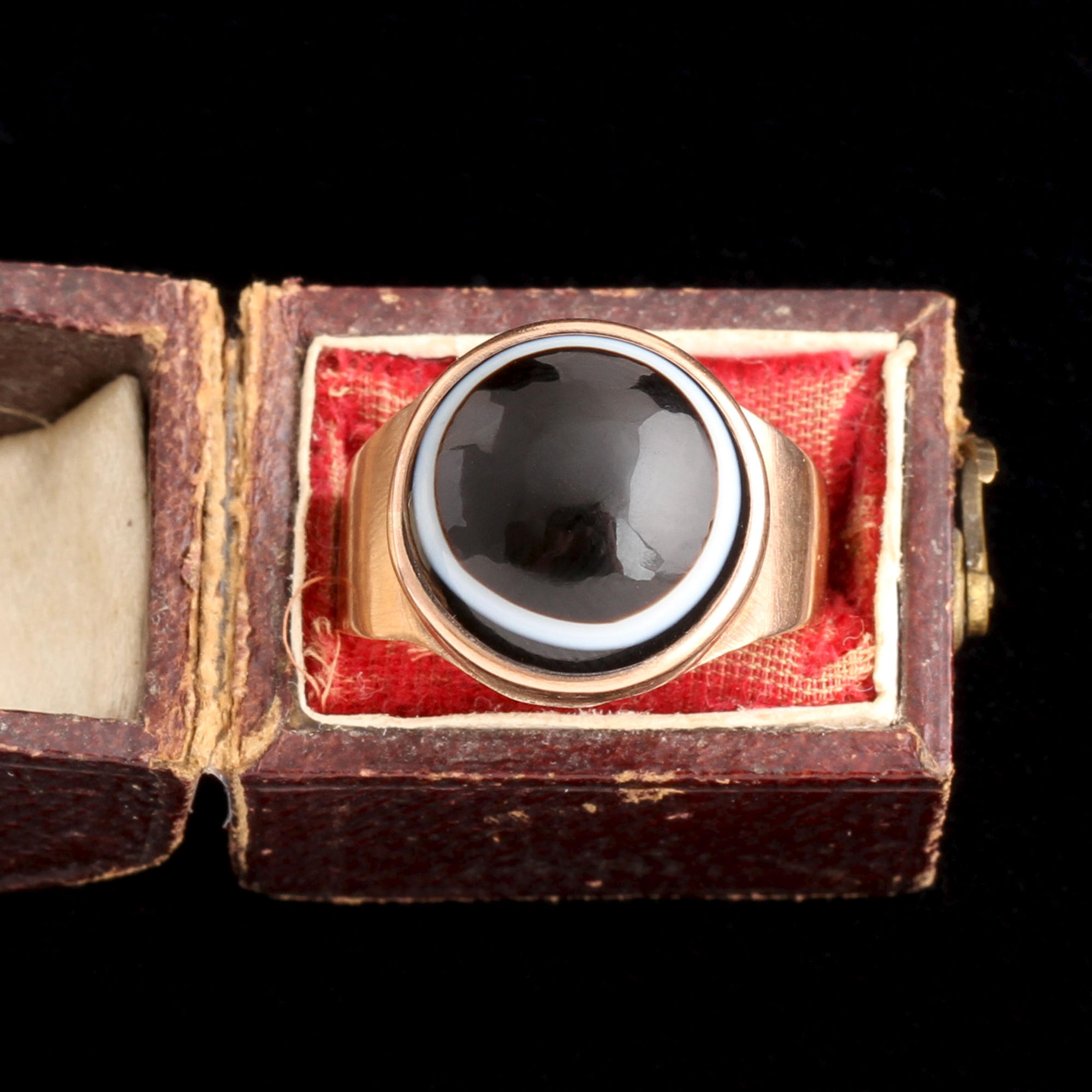 Georgian Bullseye Agate Mourning Ring