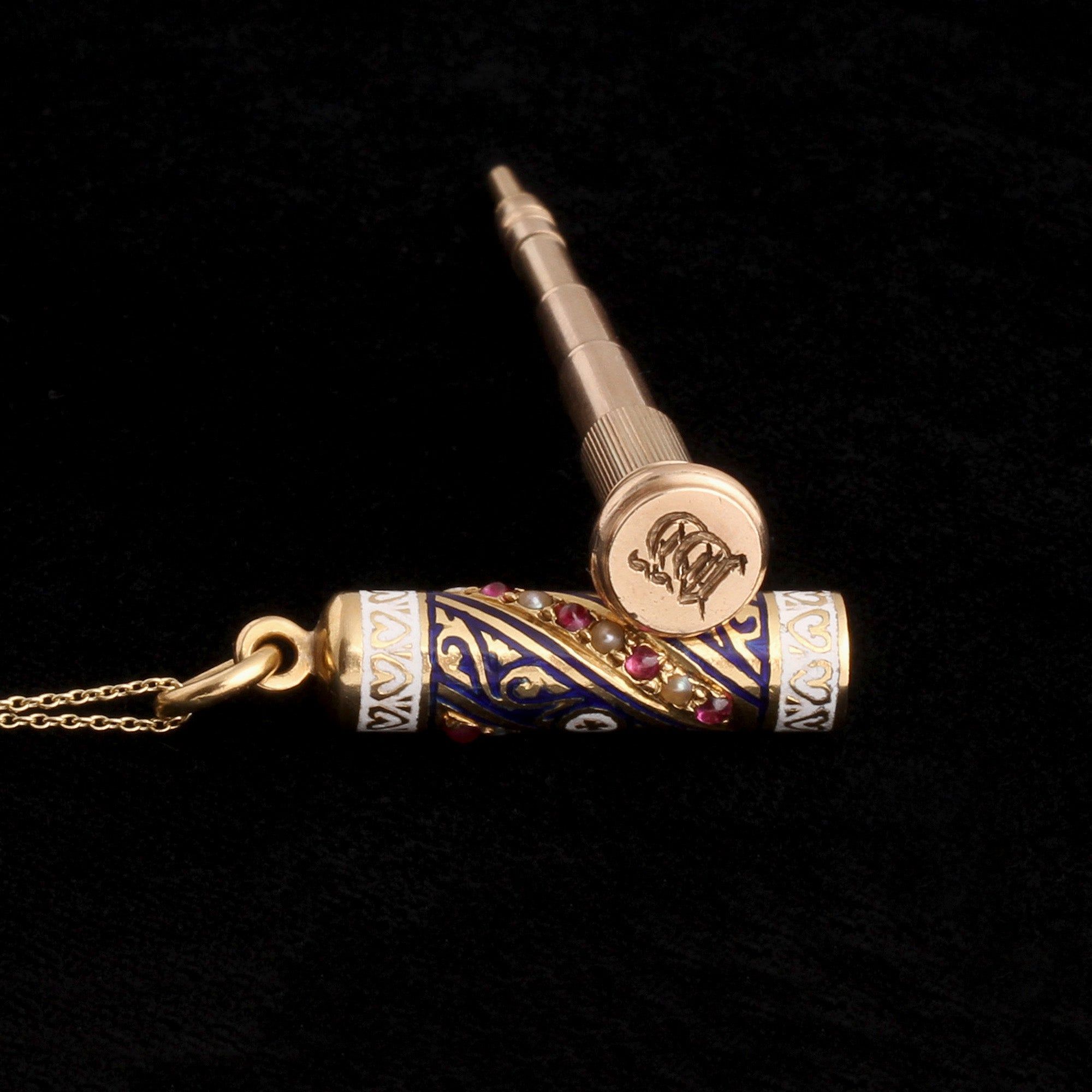 Victorian Telescoping Pencil Wax Seal Fob
