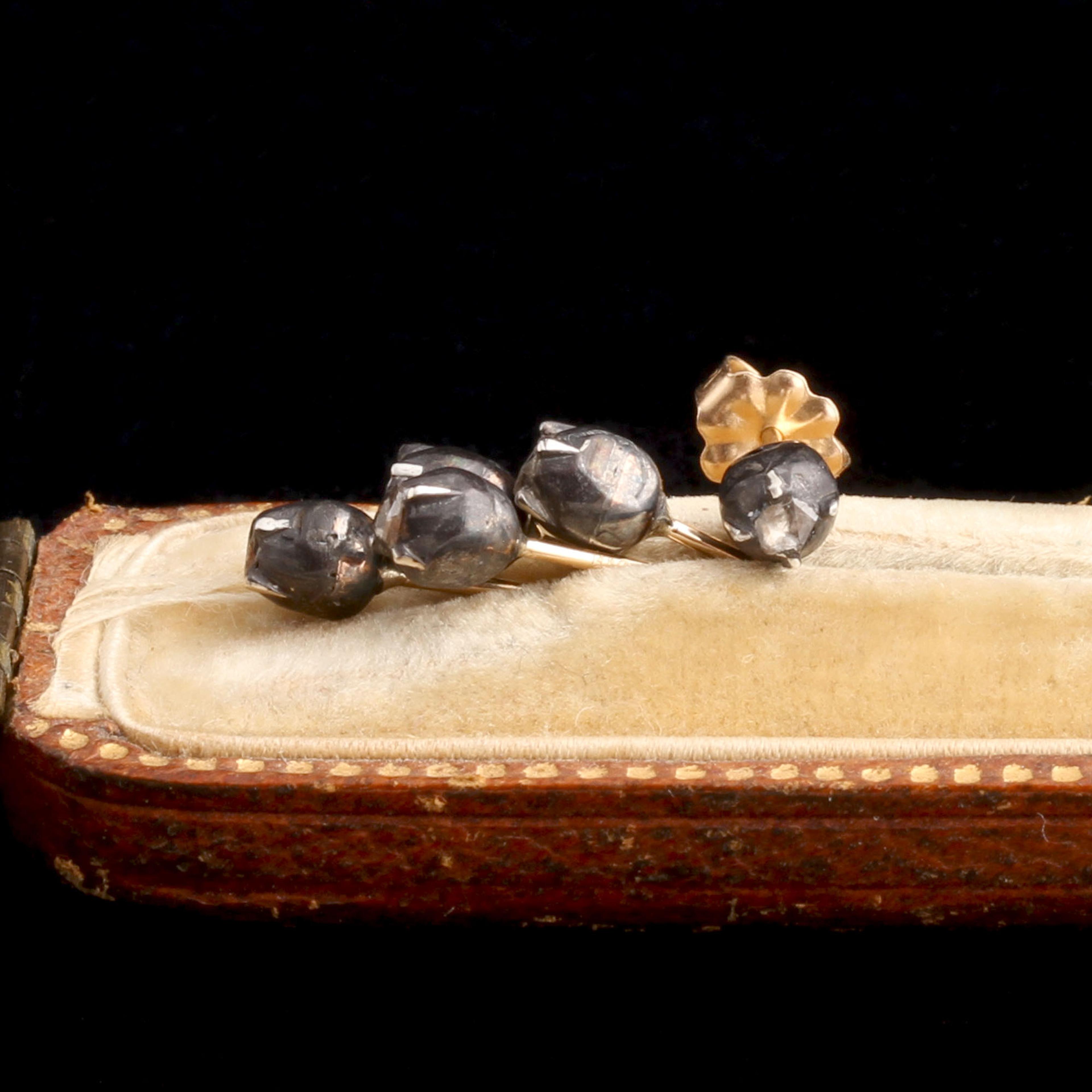 Georgian Mini Rose Cut Studs