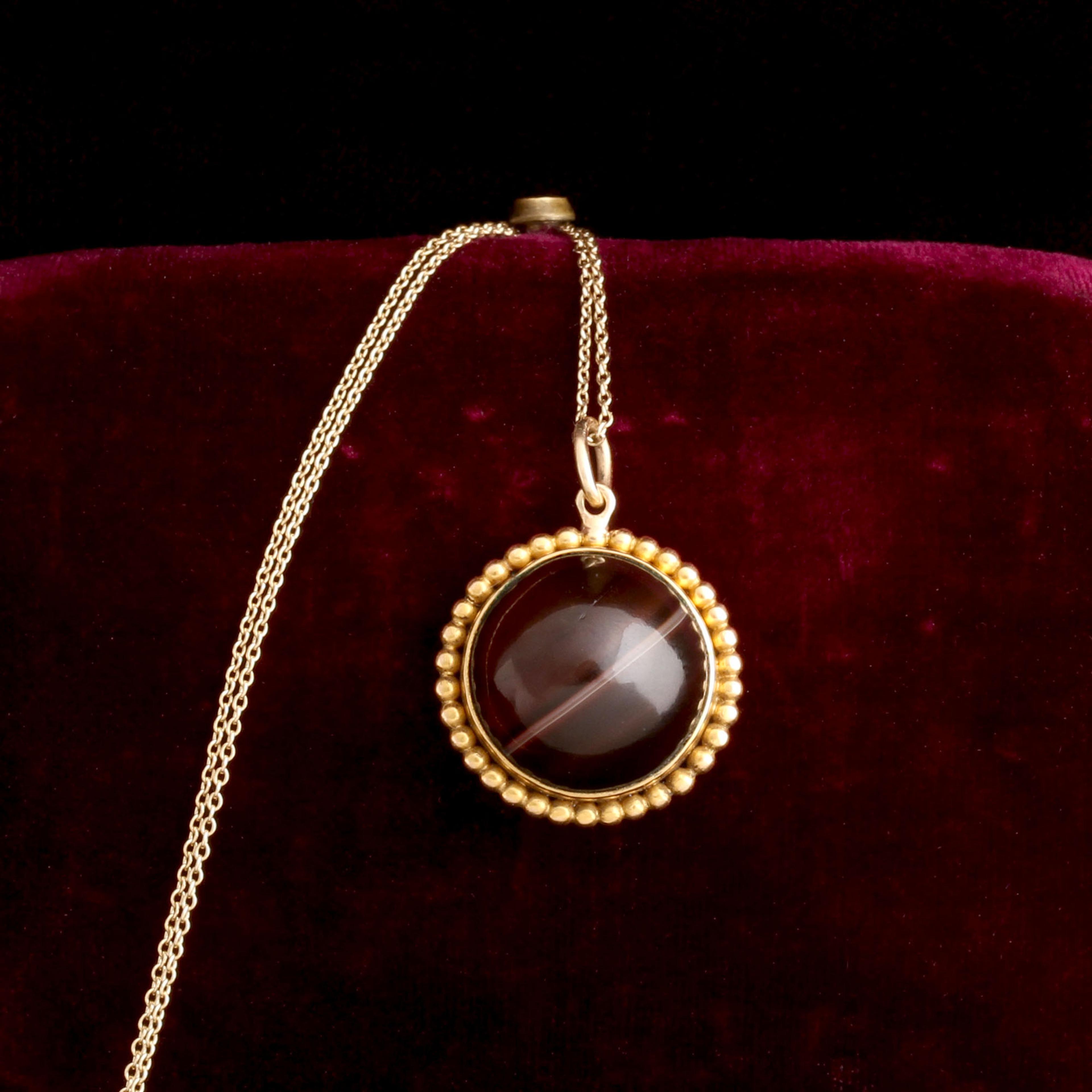 Victorian Banded Agate Pendant
