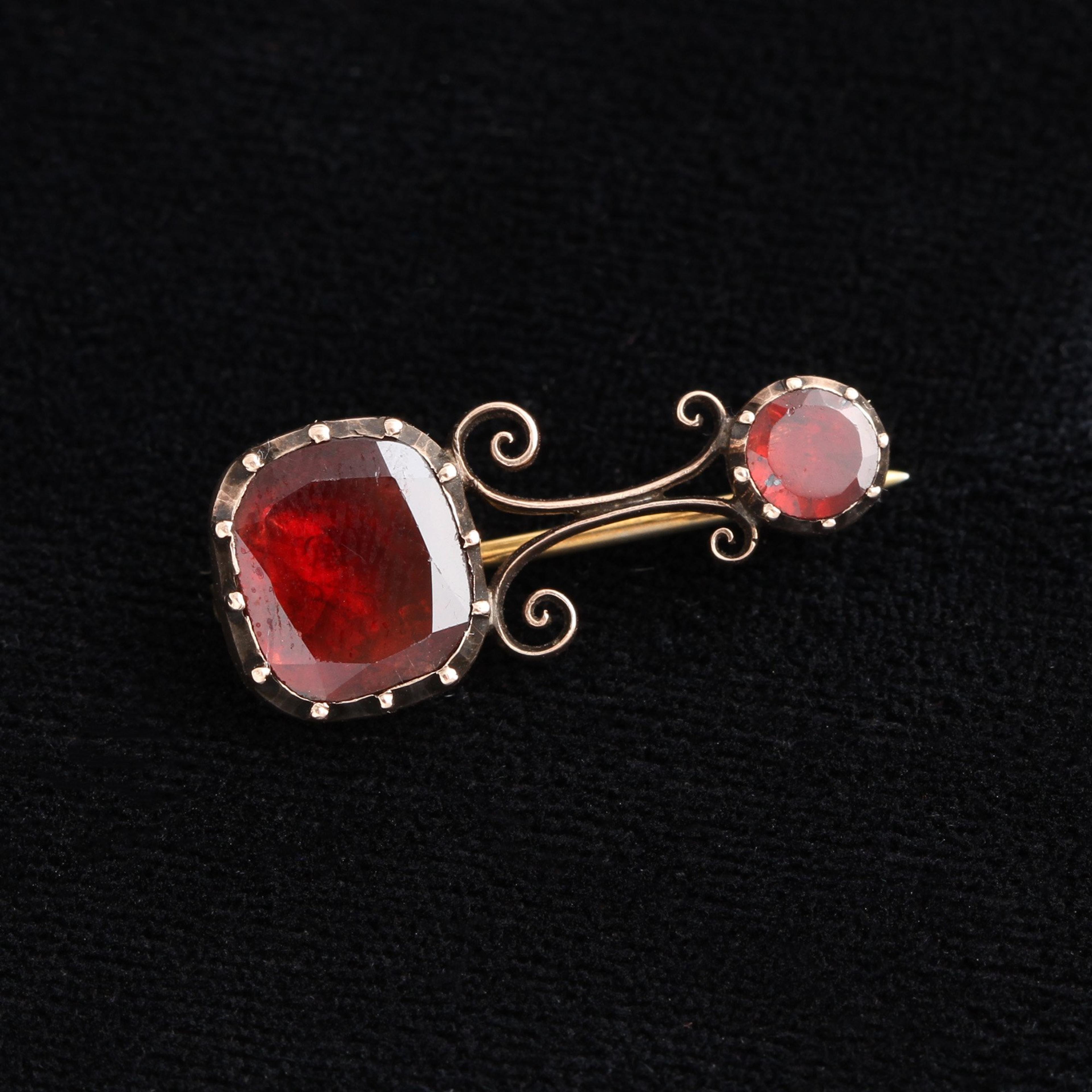 Front detail of Garnet Halley's Comet Brooch