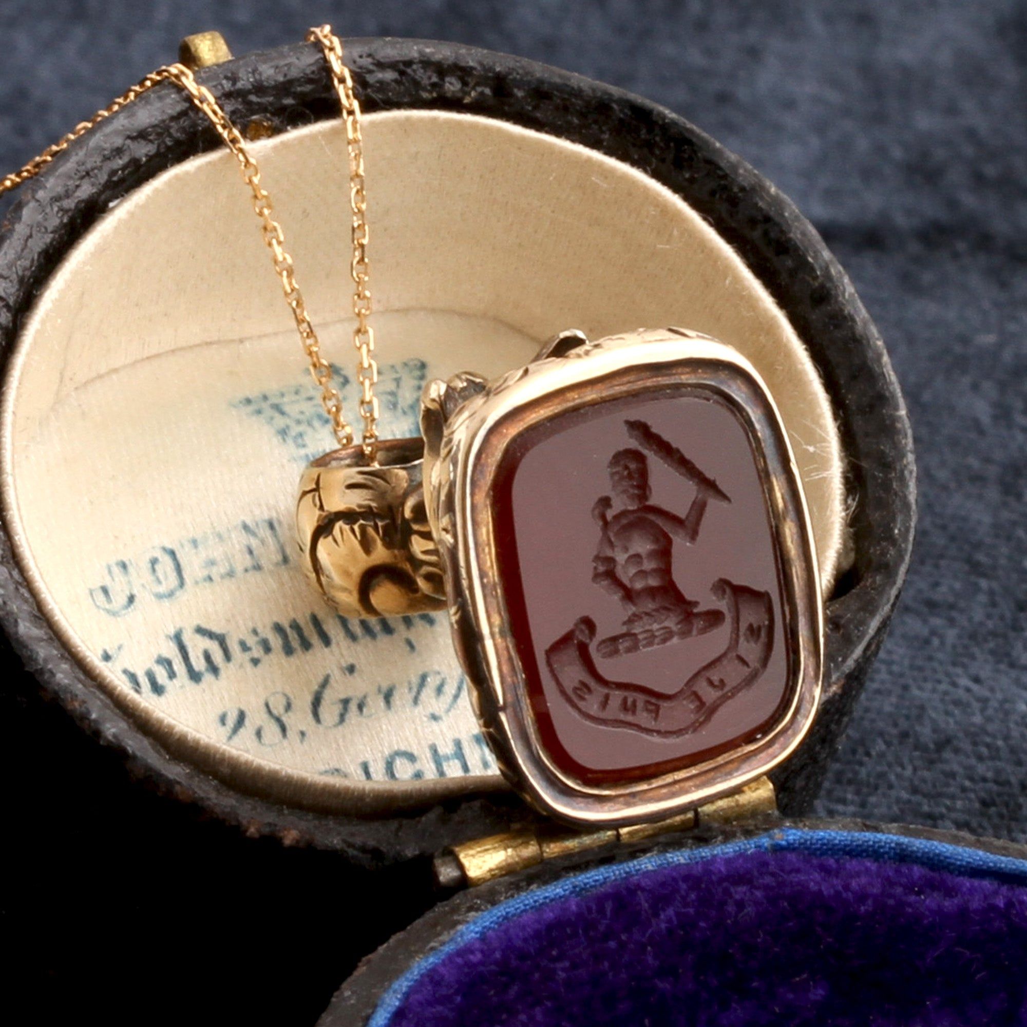 Victorian "Si Je Puis" Wax Seal Fob