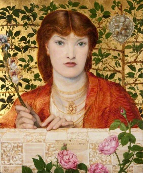 Regina Cordium by Dante Gabriel Rossetti, 1866. The Glasgow Museum. 