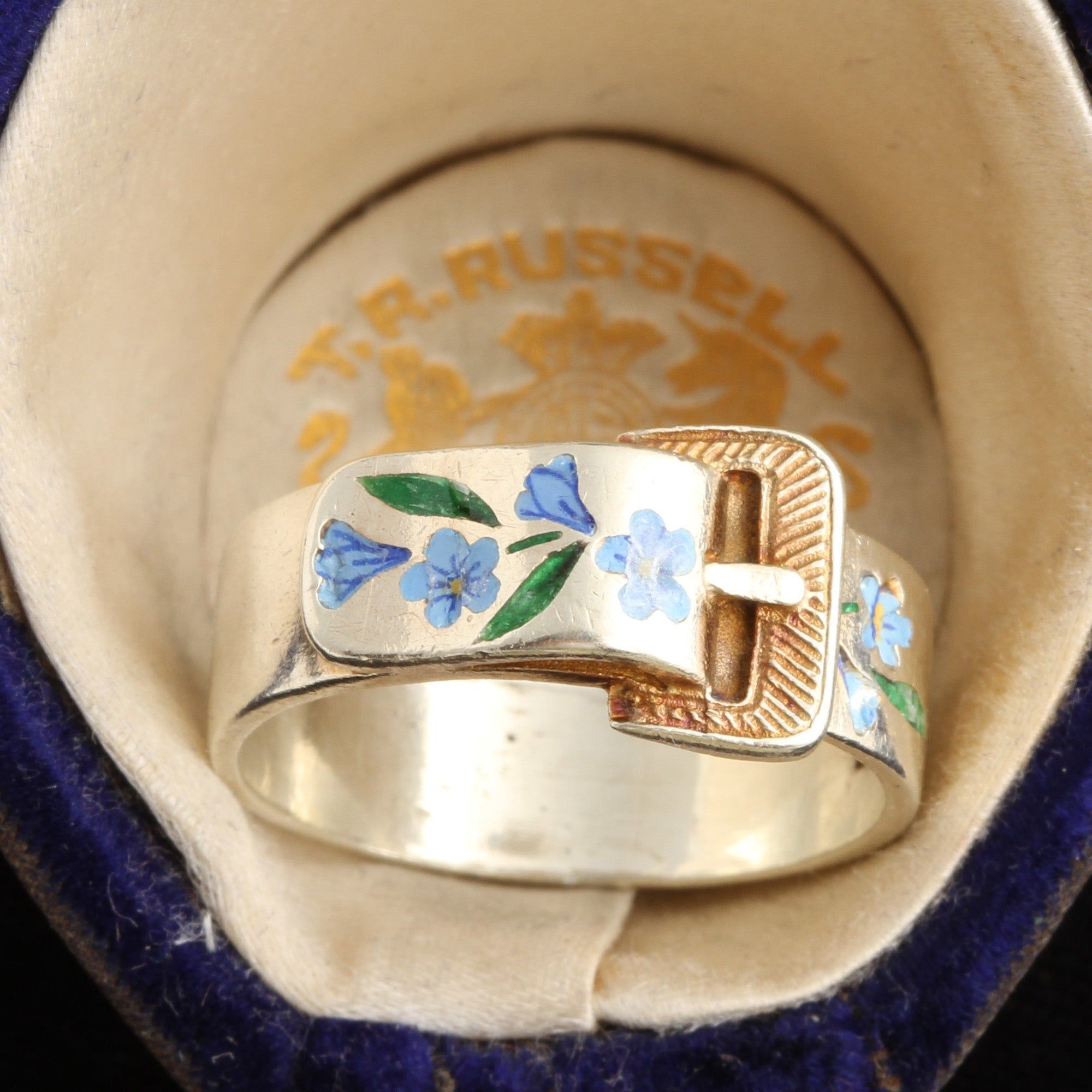 Vintage Forget Me Not Garter Ring
