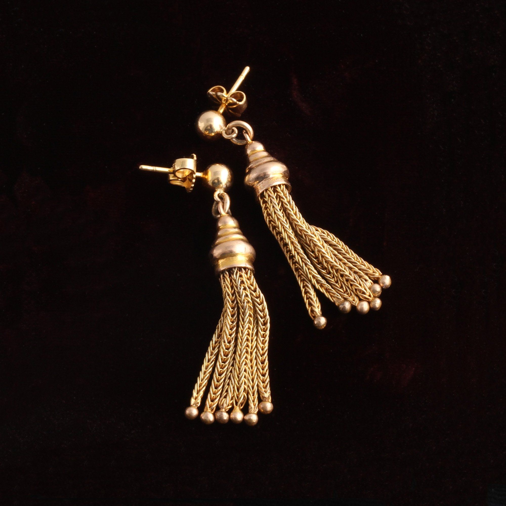 Victorian Gold Tassel Earrings