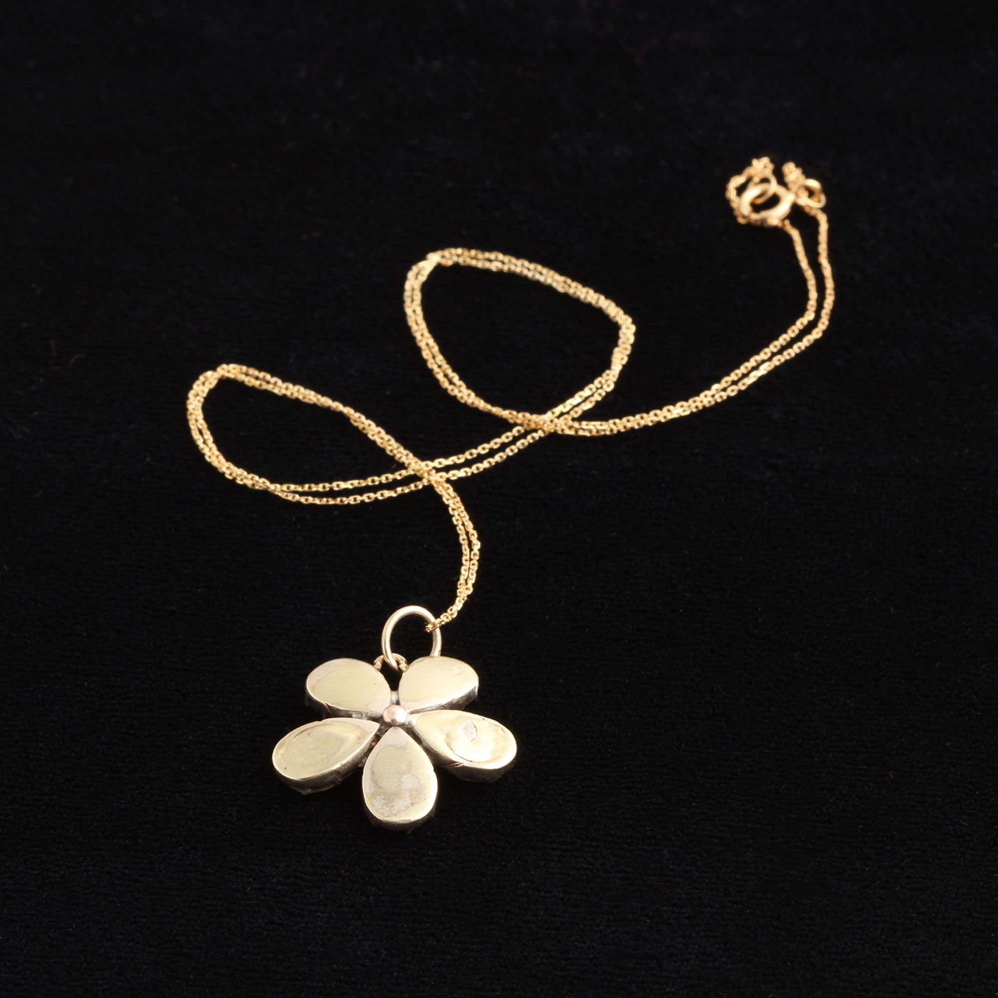 Georgian Garnet & Citrine Pansy Pendant