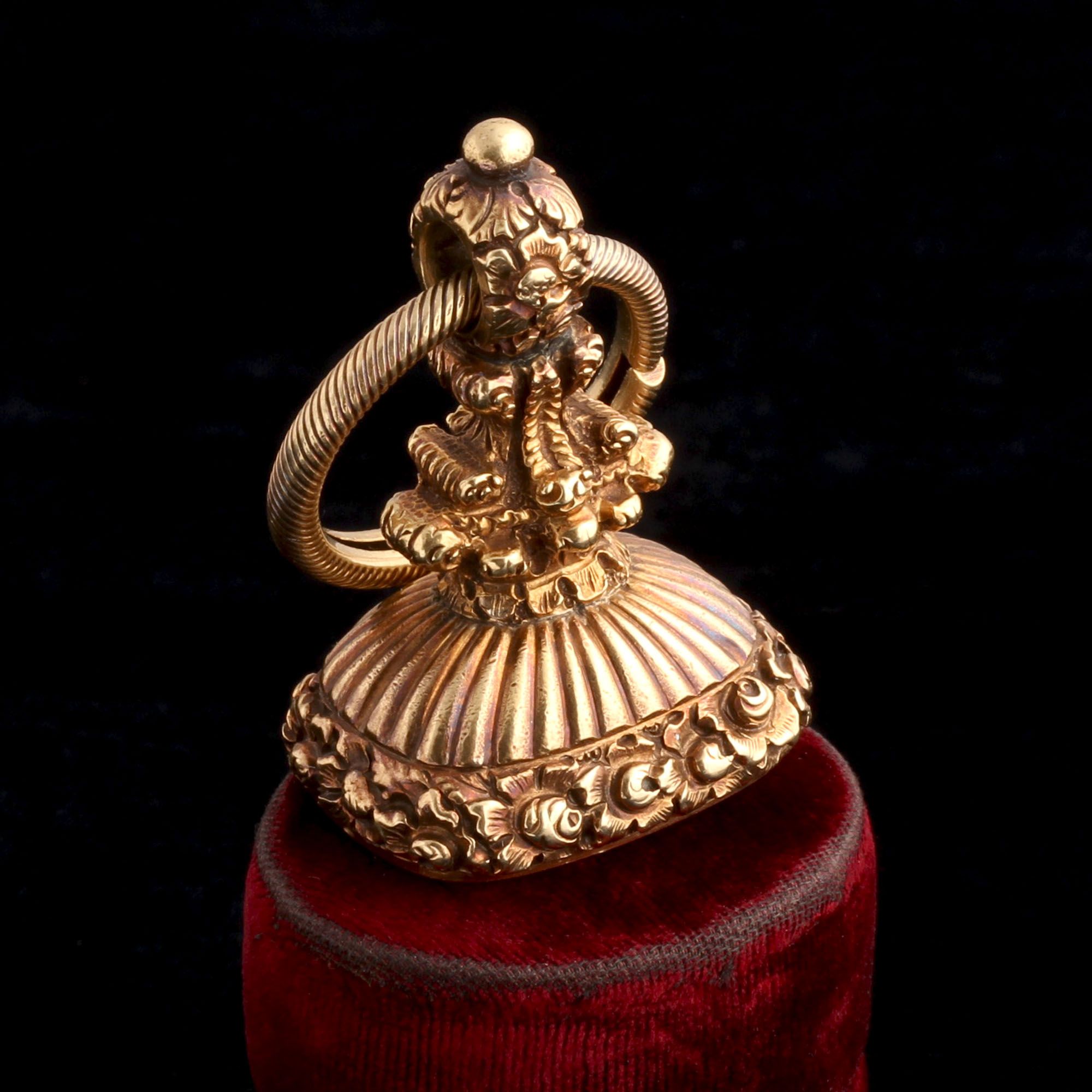 Georgian Landscape Wax Seal Fob with Split Ring