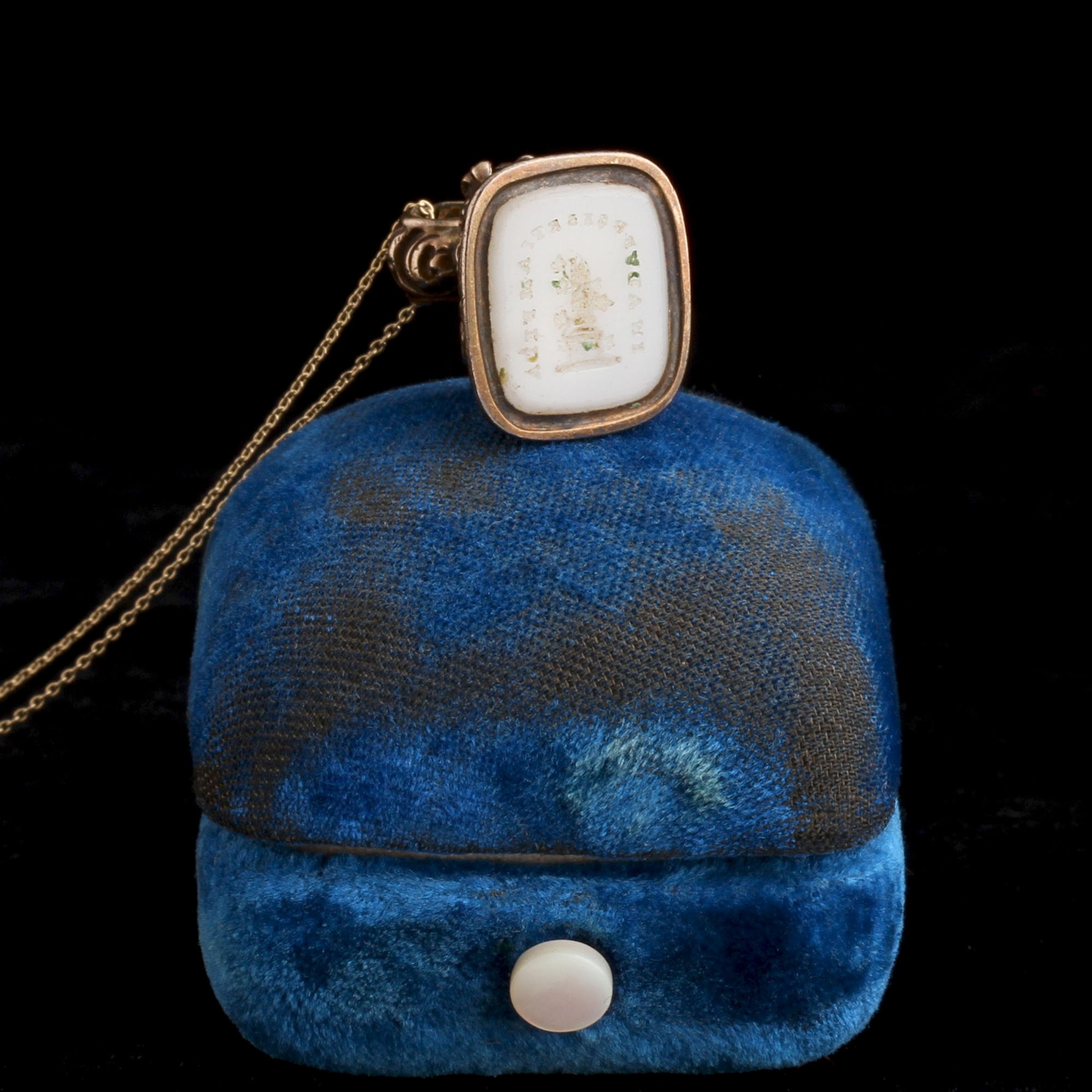 Georgian "In Adversis Etiam Fida" Wax Seal Necklace