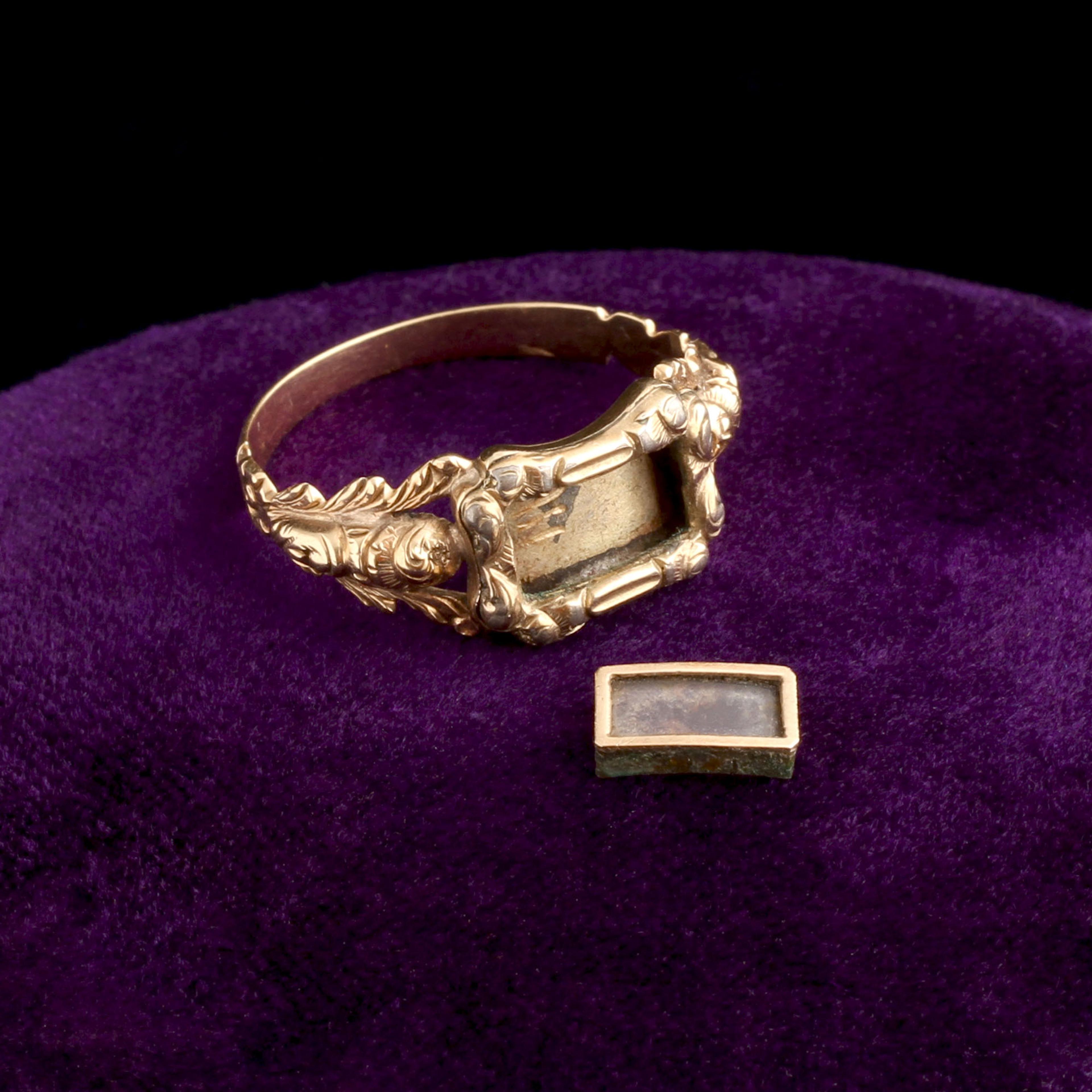 Detail of Georgian Locket Ring with locket removed