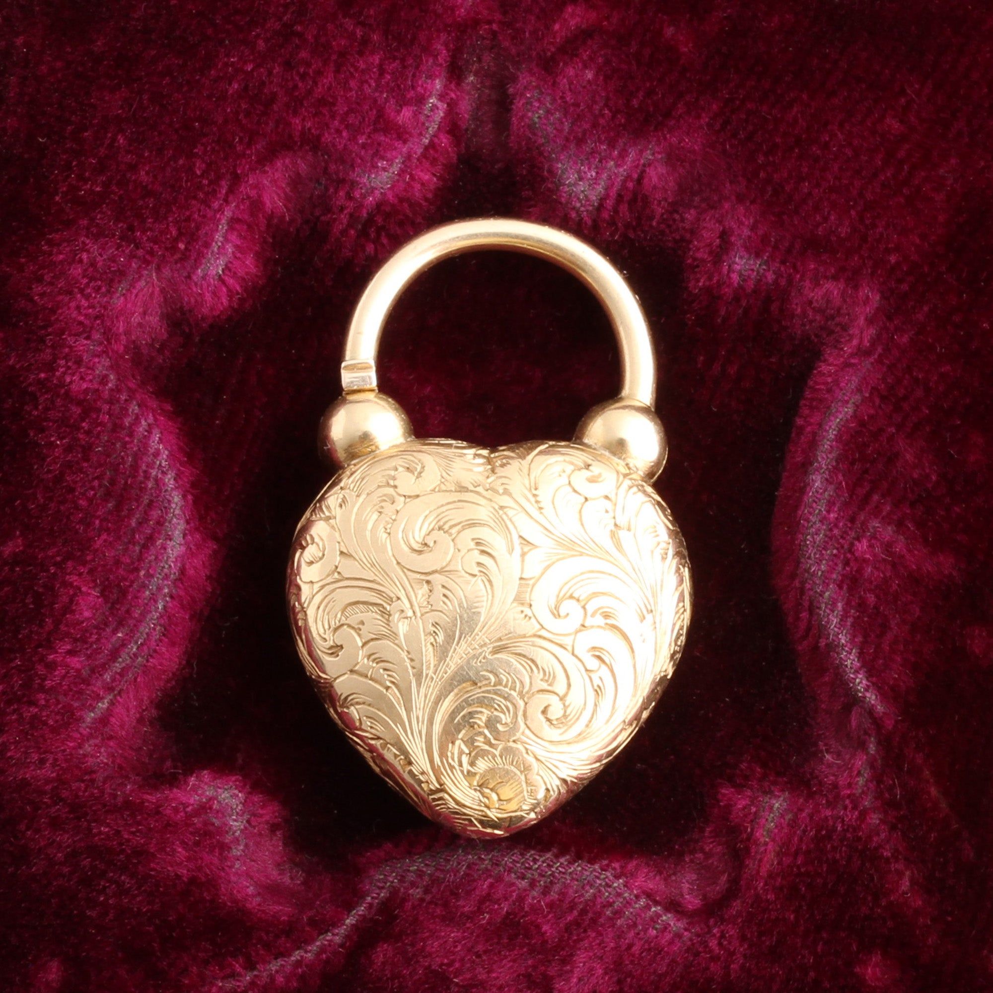 Victorian Heart Padlock Locket