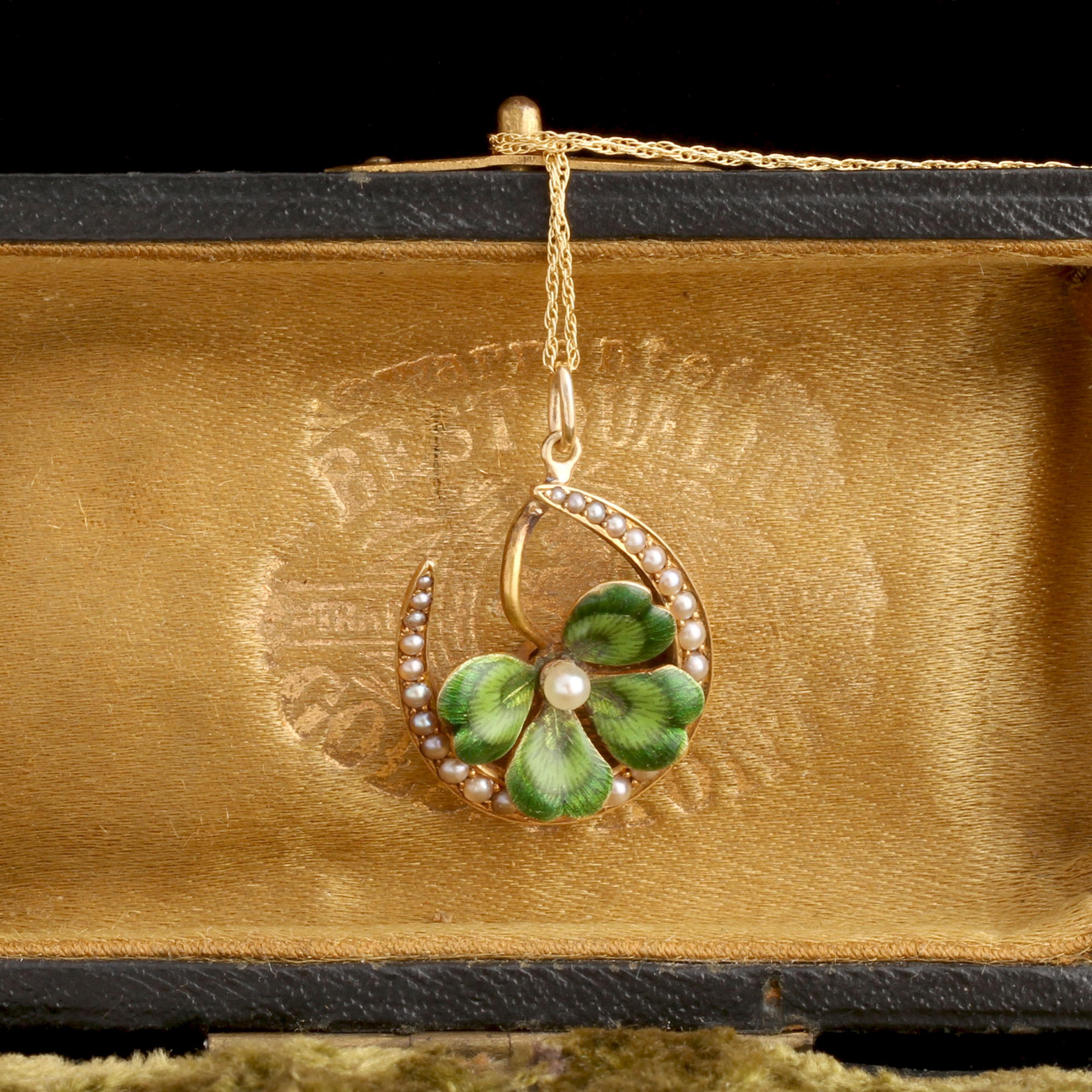 Edwardian Clover & Horseshoe Necklace