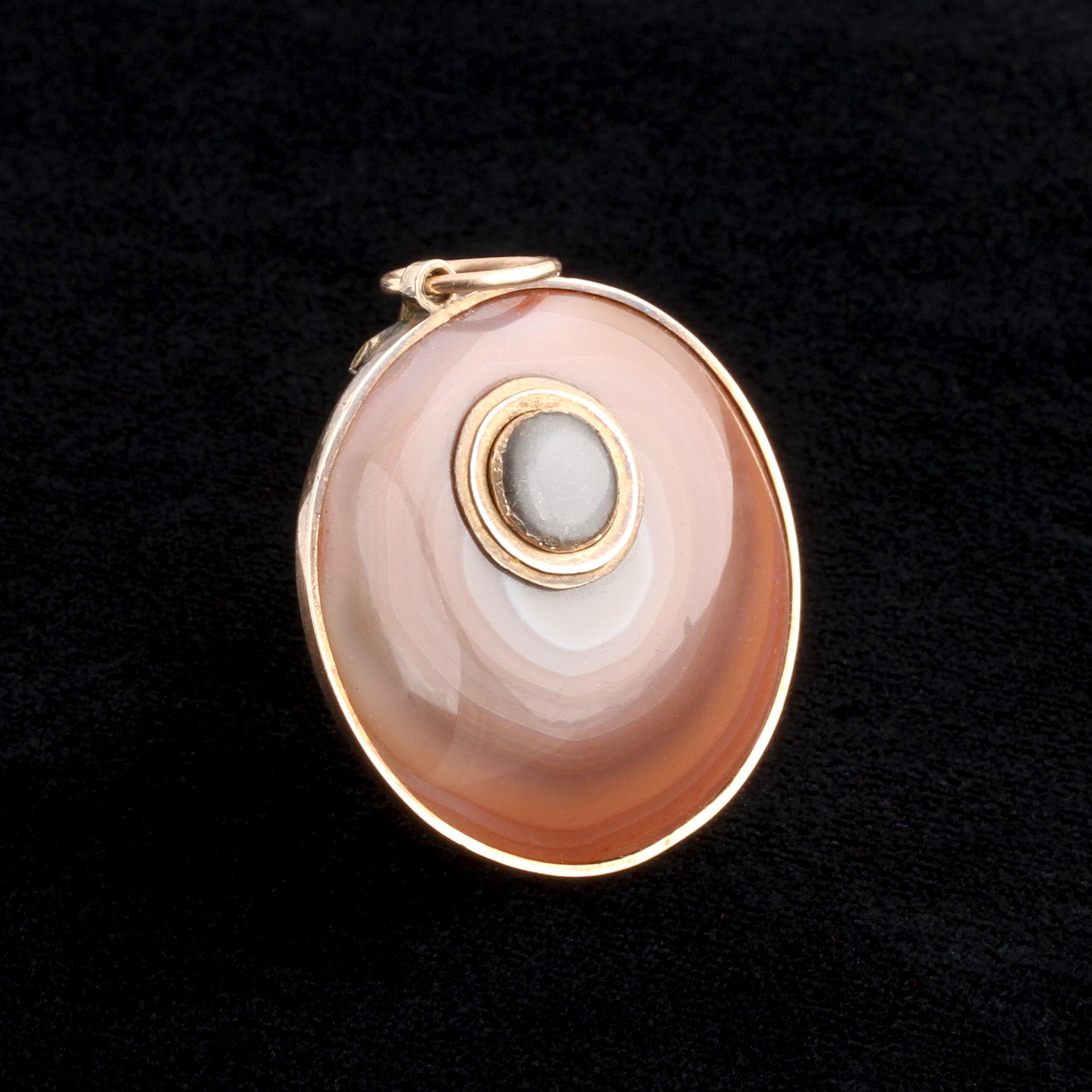 Georgian Agate Specimen with Locket Brooch/Pendant