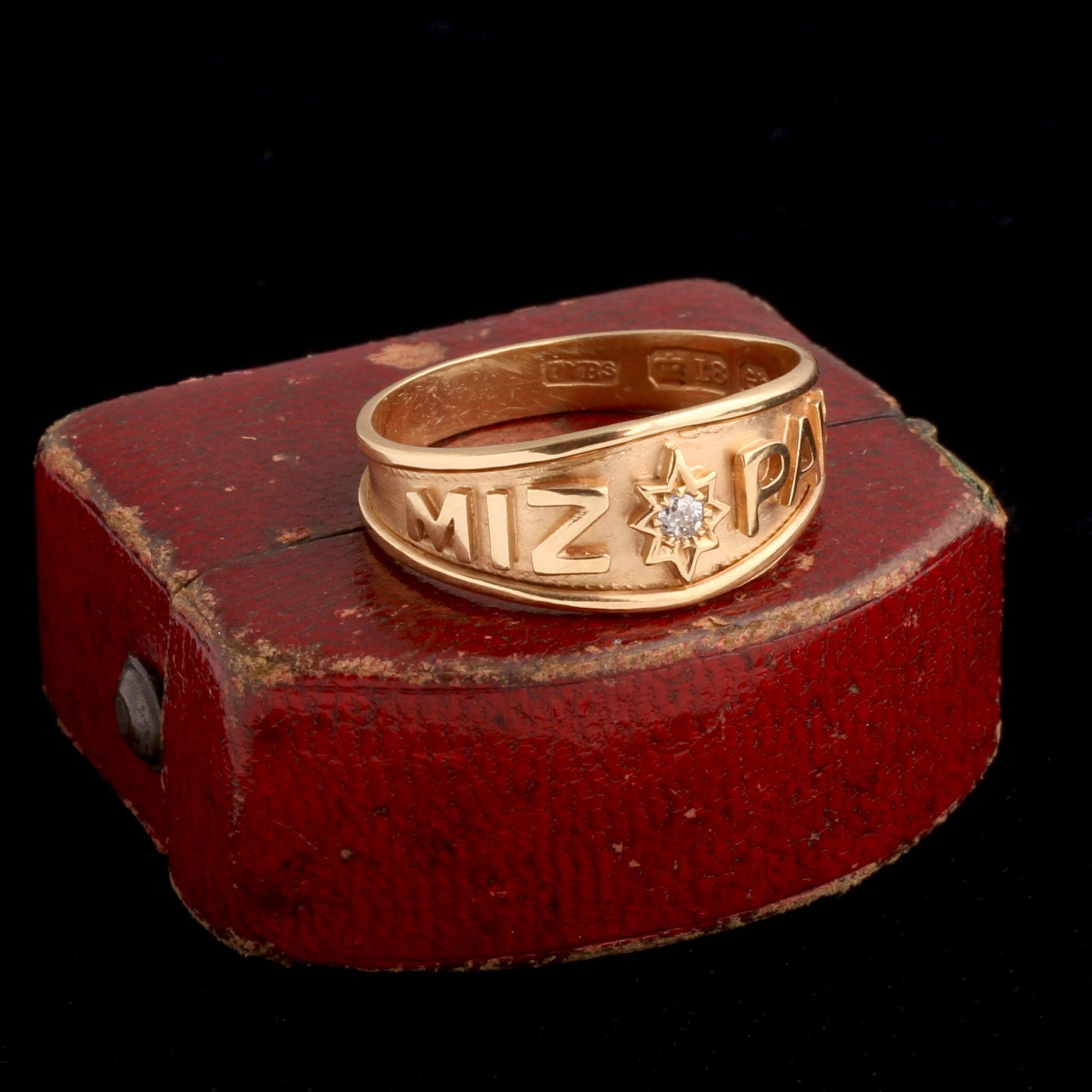 Late Victorian North Star Mizpah Ring
