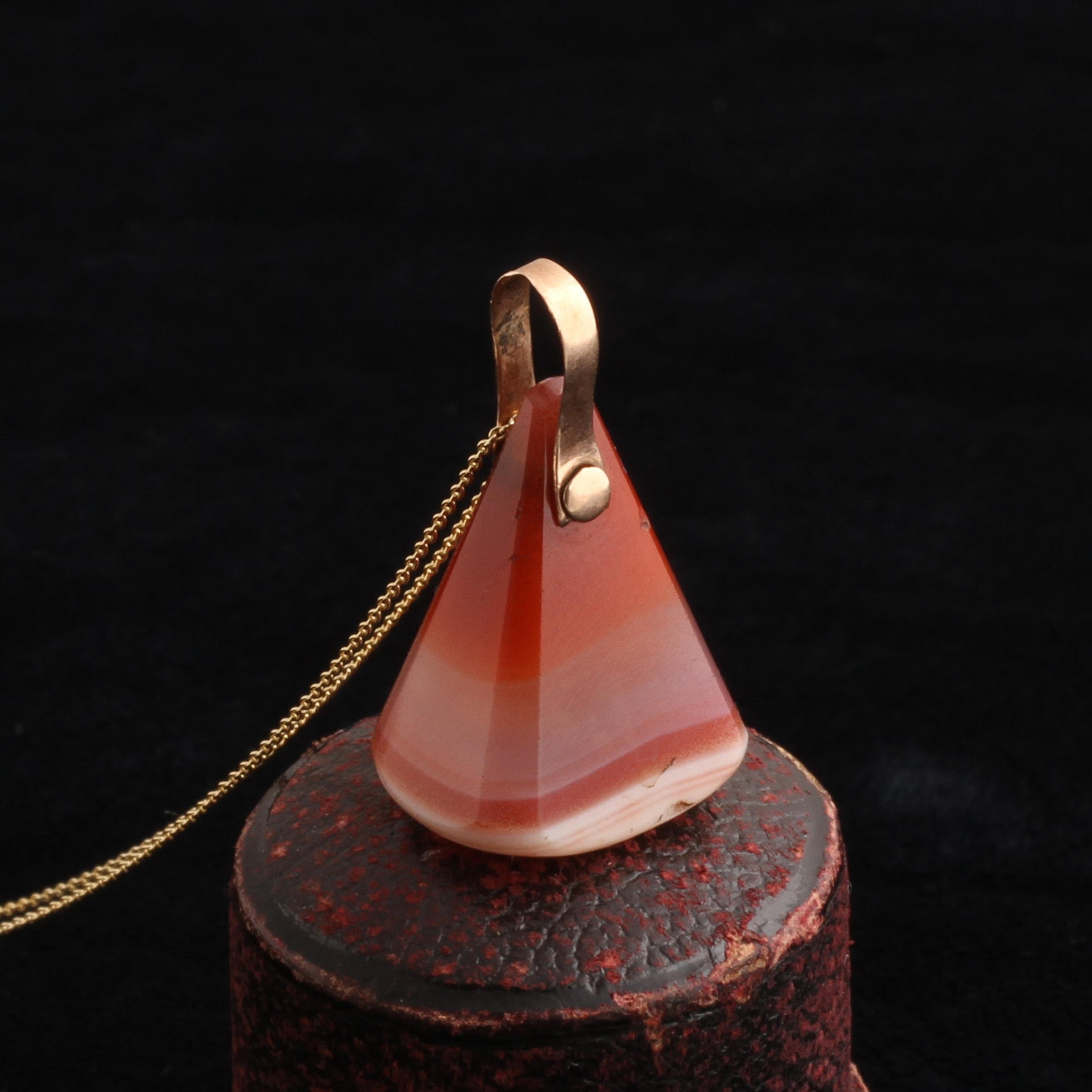 Detail of Georgian "Liberte" Agate Seal Necklace