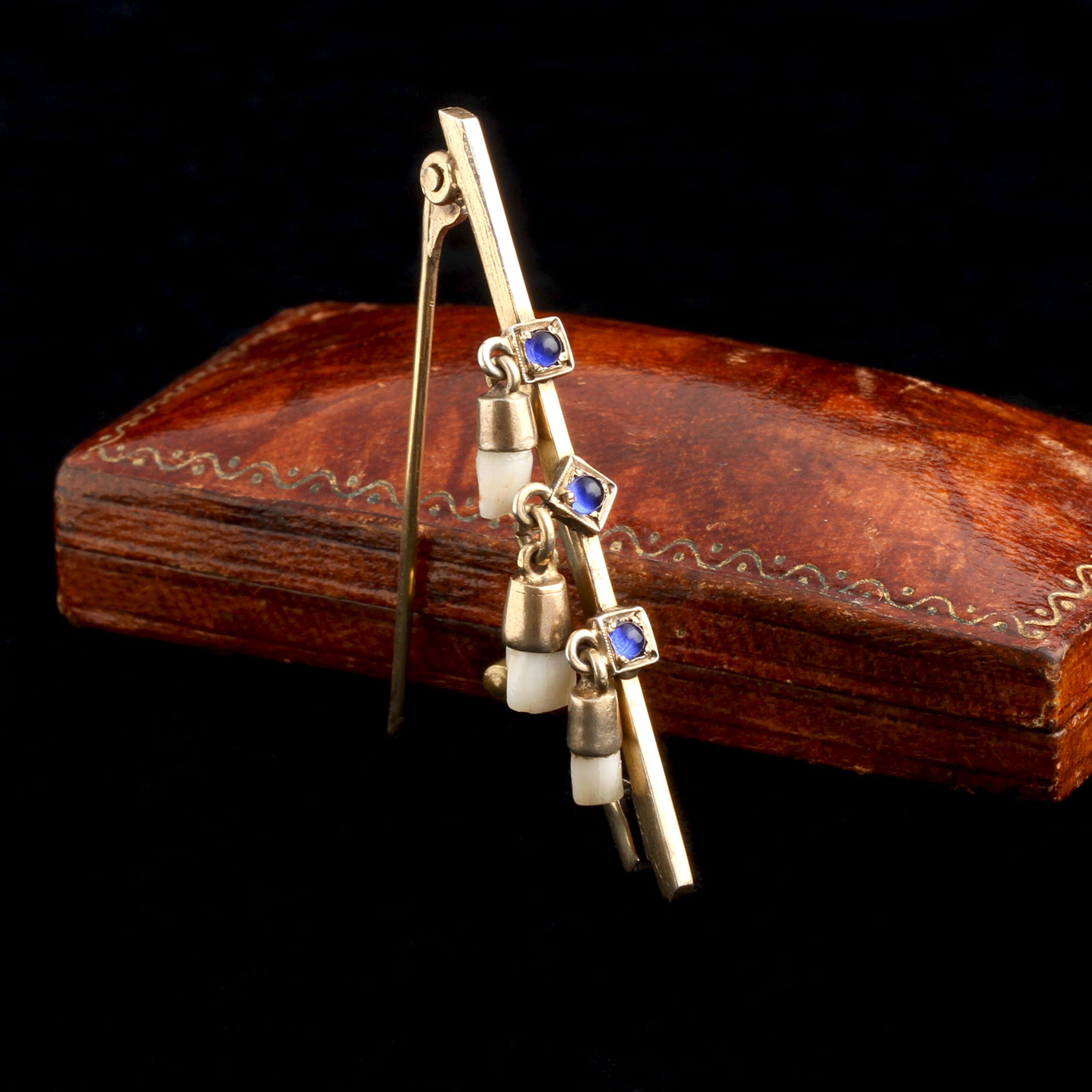 Edwardian Milk Teeth Bar Brooch