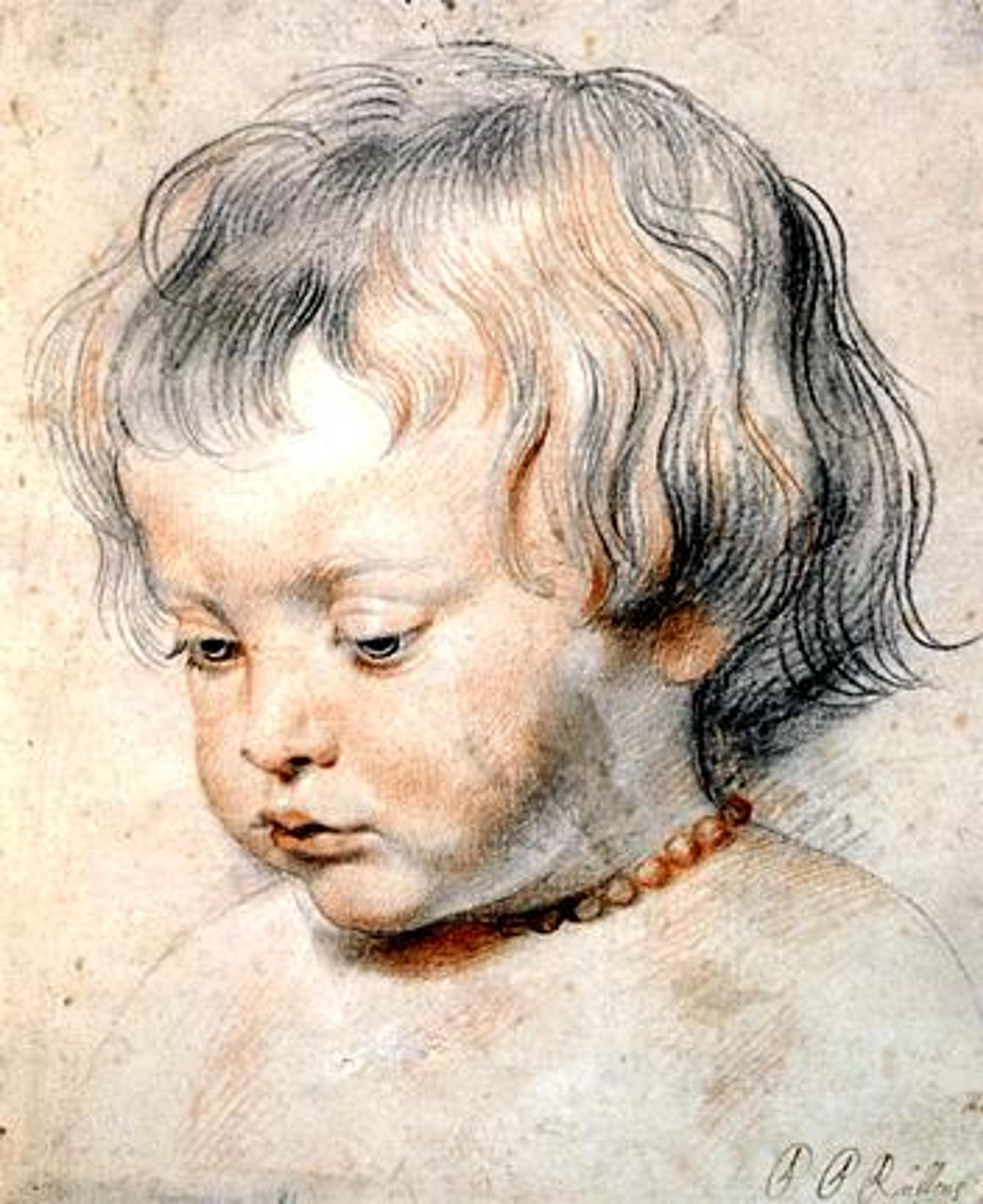 Illustration of Nicolaas Rubens Wearing a Coral Necklace by Peter Paul Rubens, c. 1619