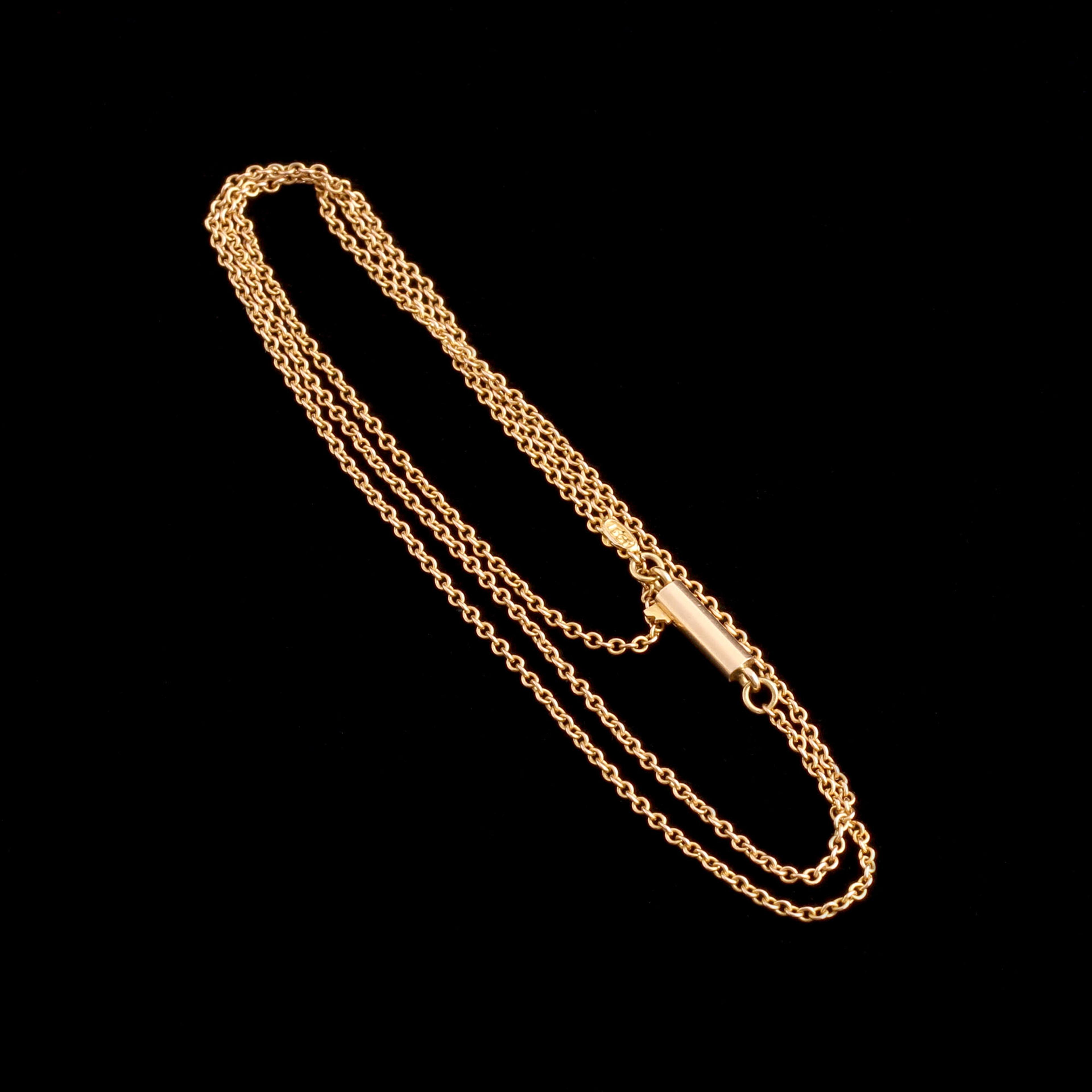 Edwardian 15k Gold 18" Cable Chain