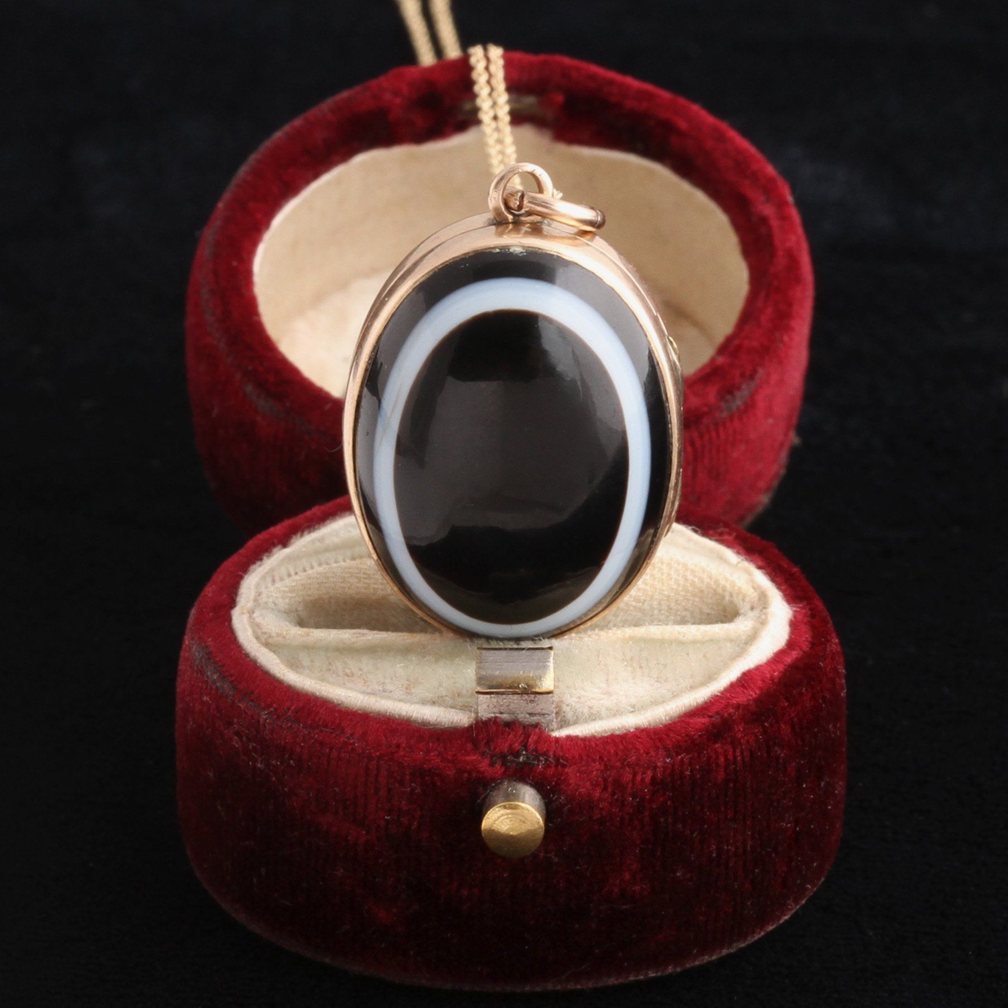 Victorian Banded Agate Locket