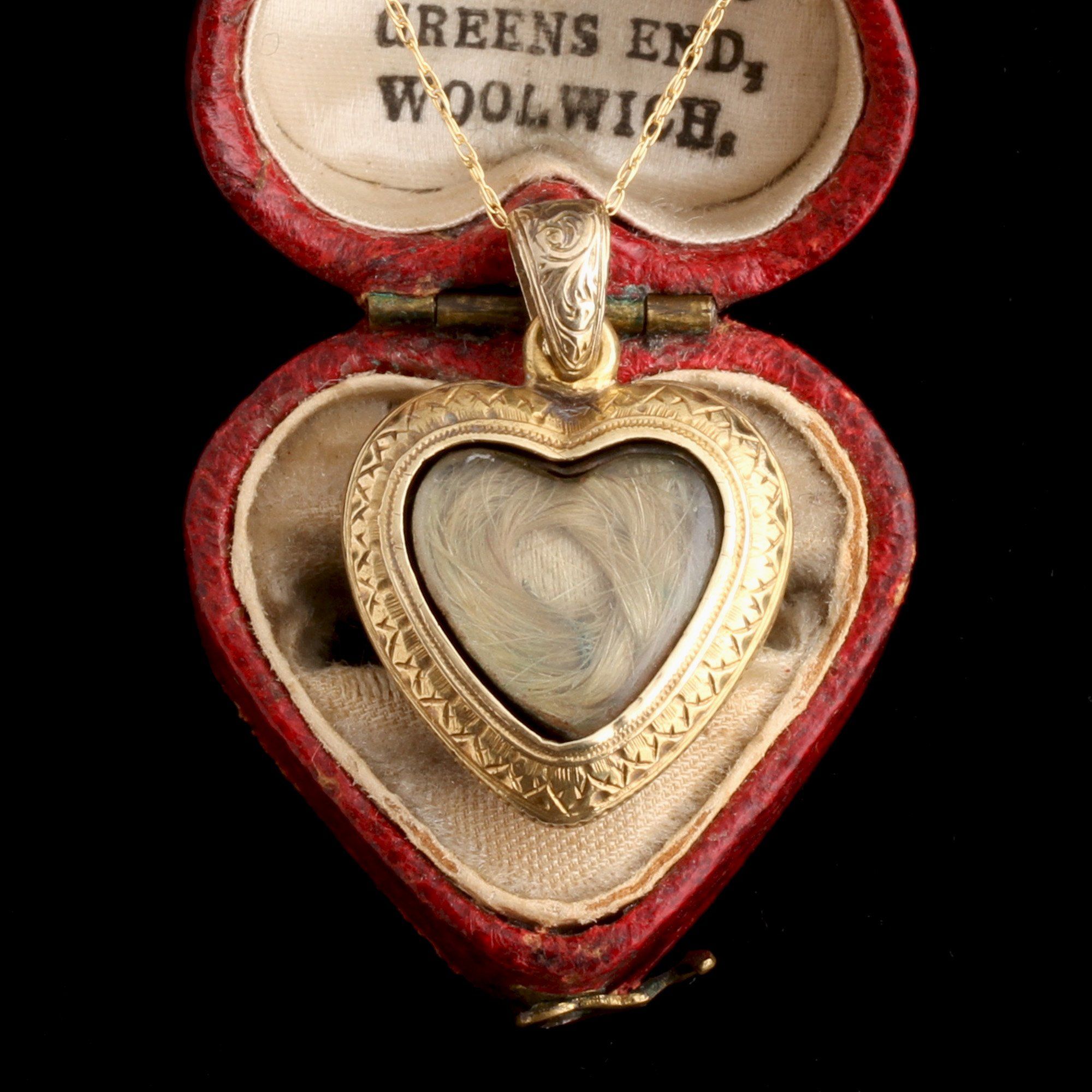Victorian Blue Enamel & Pearl Heart Locket