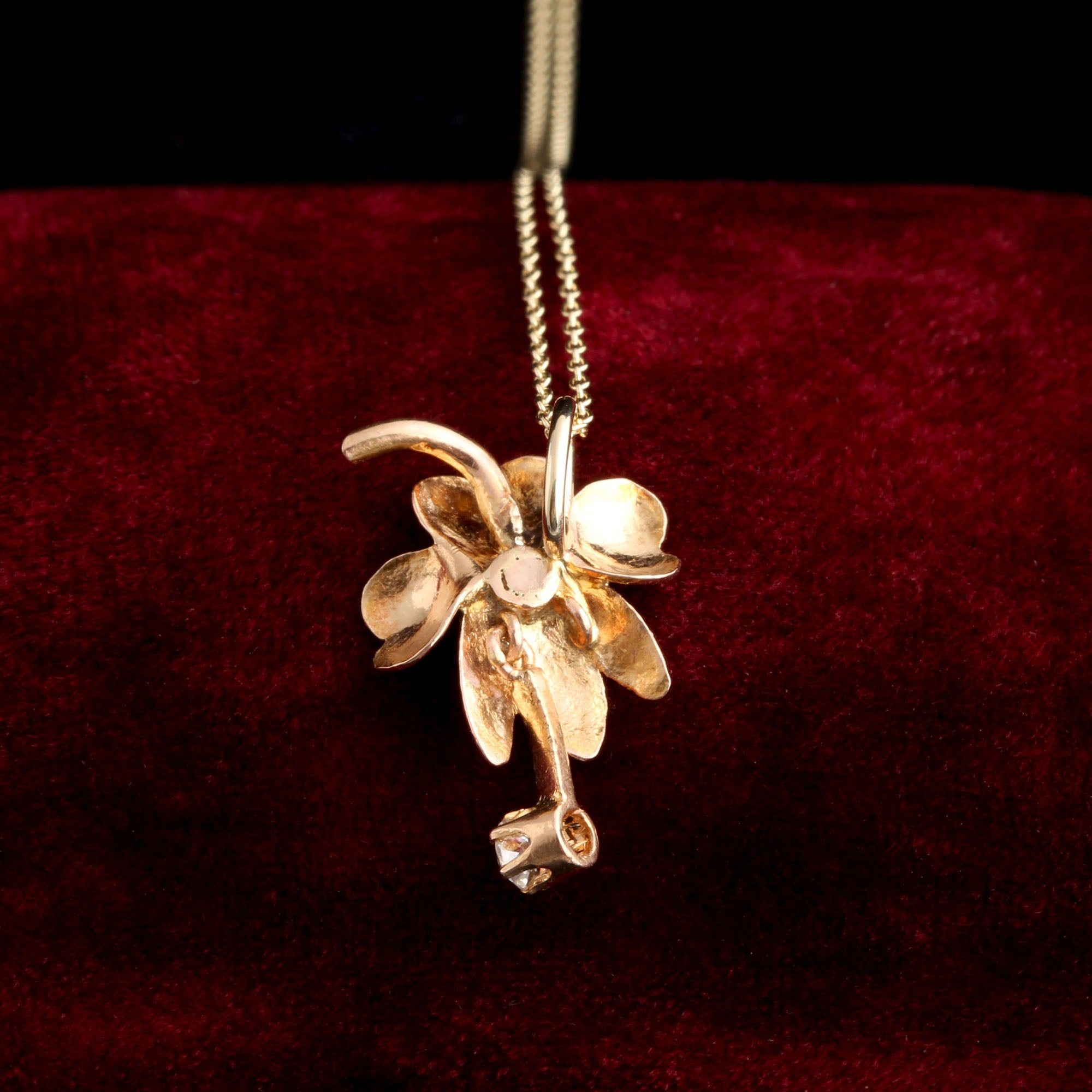 Edwardian En Tremblant Diamond Flower Necklace