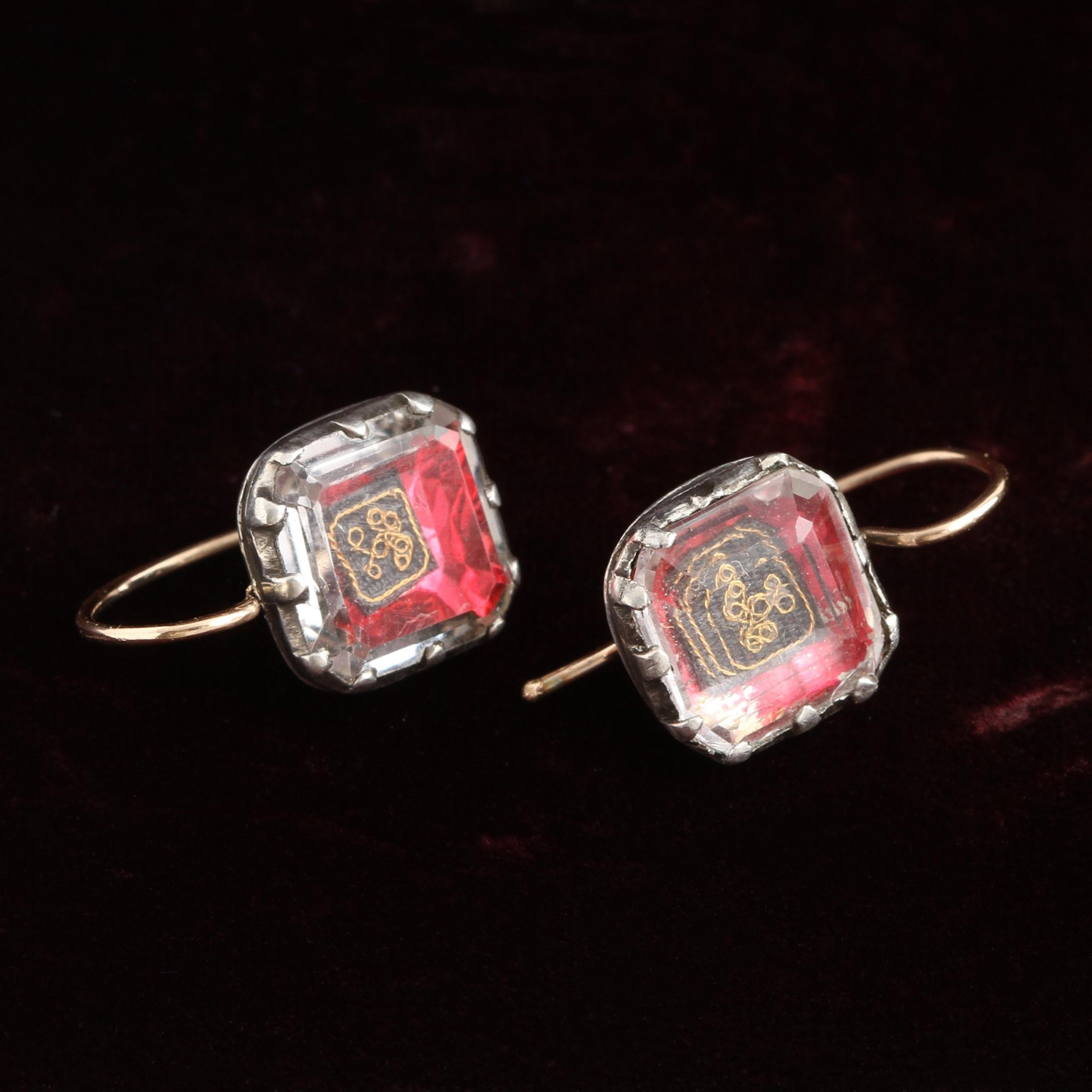 Stuart Crystal Earrings with Ciphers