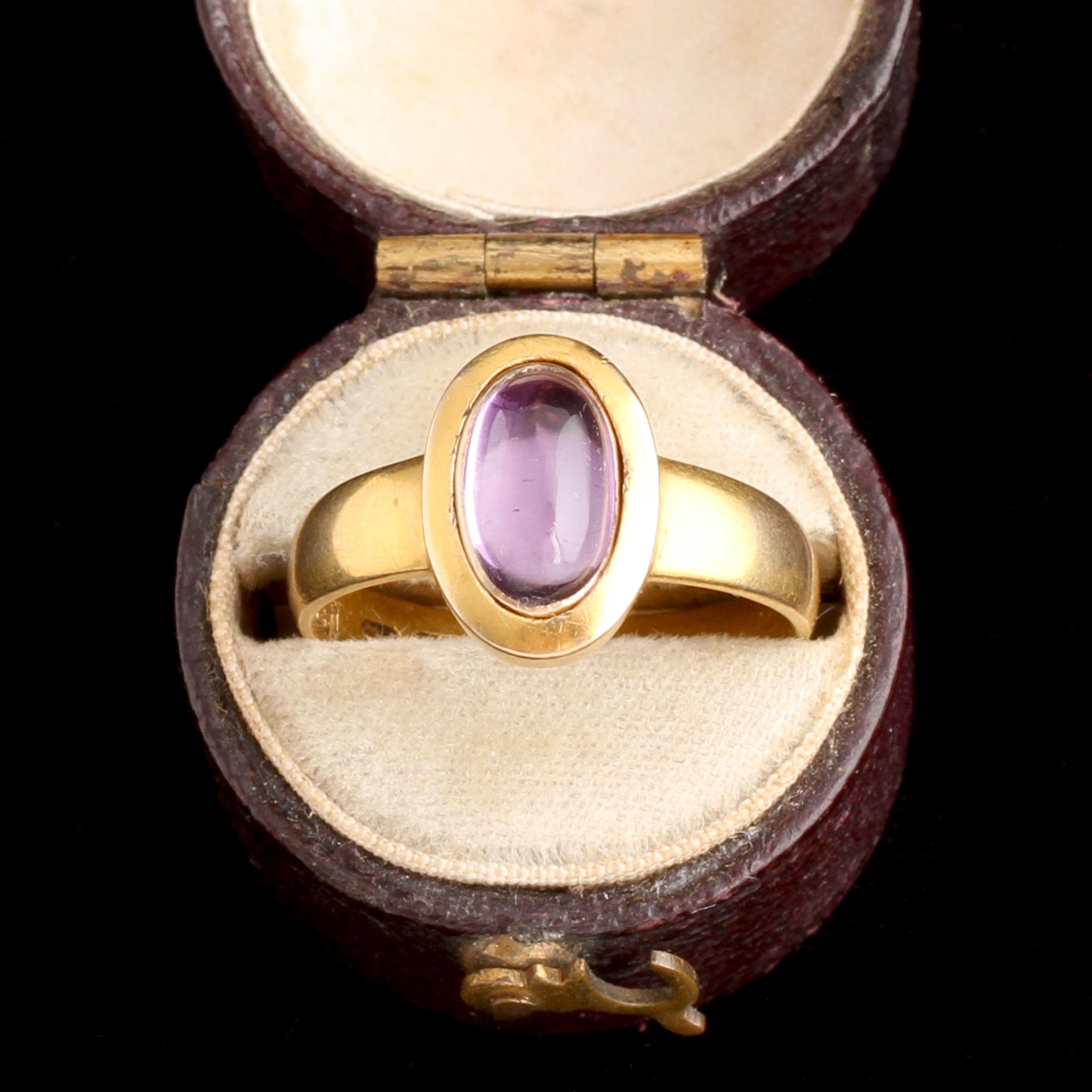 Victorian Amethyst Memorial Ring