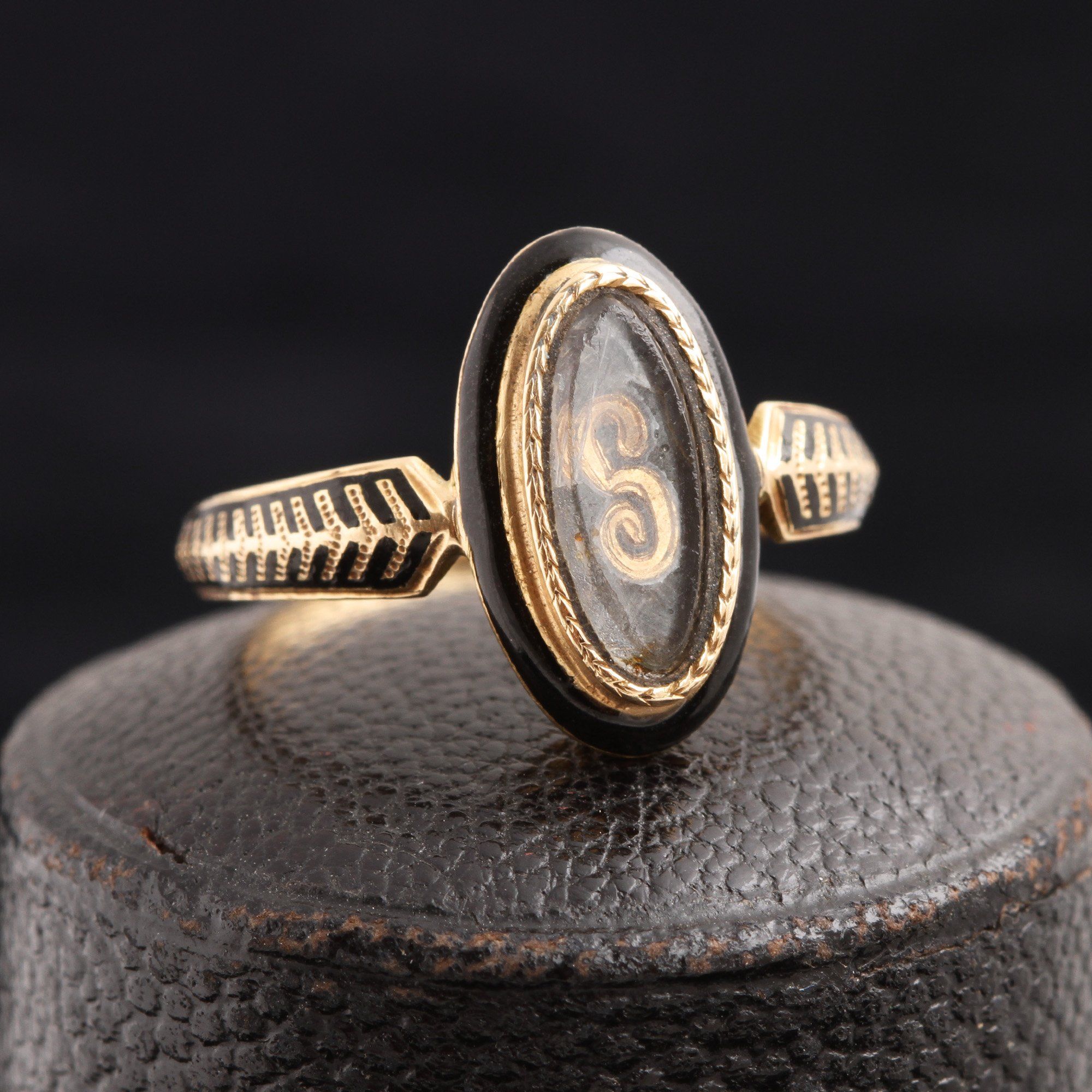 Late 19th Century French "S" Locket Ring