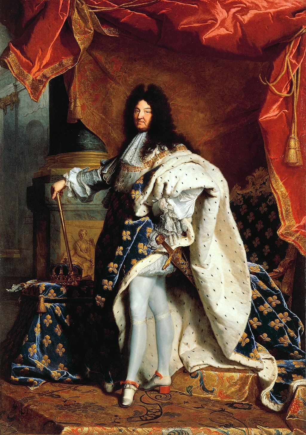 Louis XIV of France, 1701 by Hyacinthe Rigaud, Versailles. 