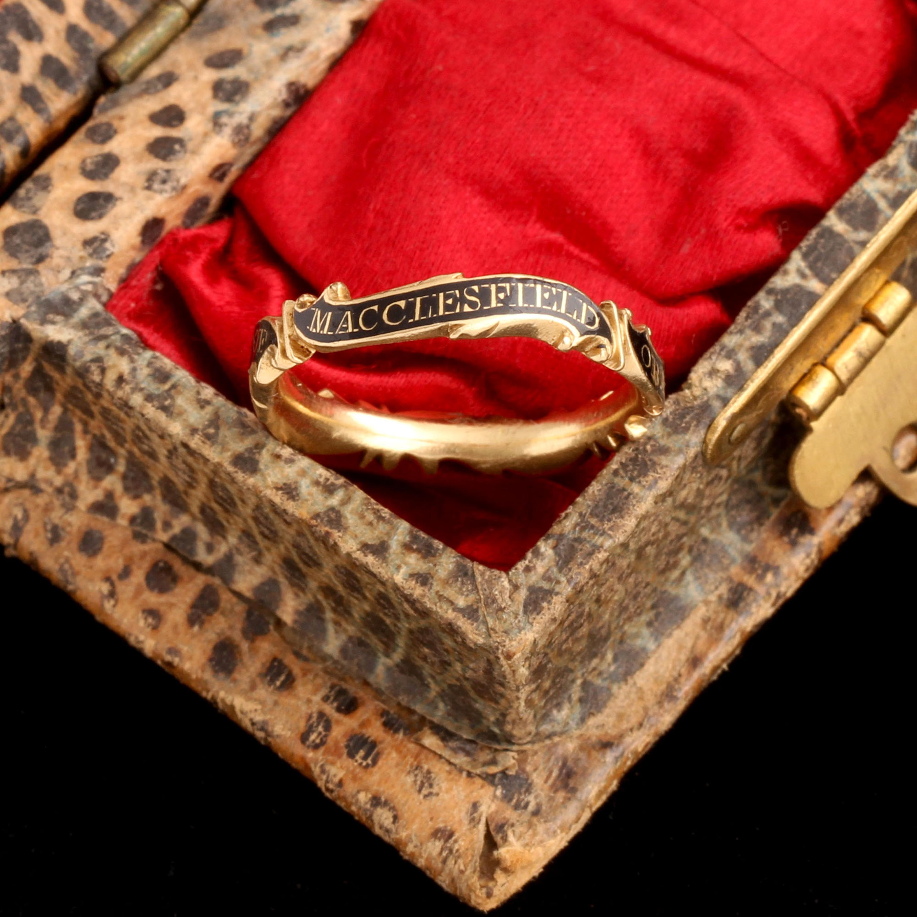 Georgian Countess of Macclesfield Rococo Mourning Band