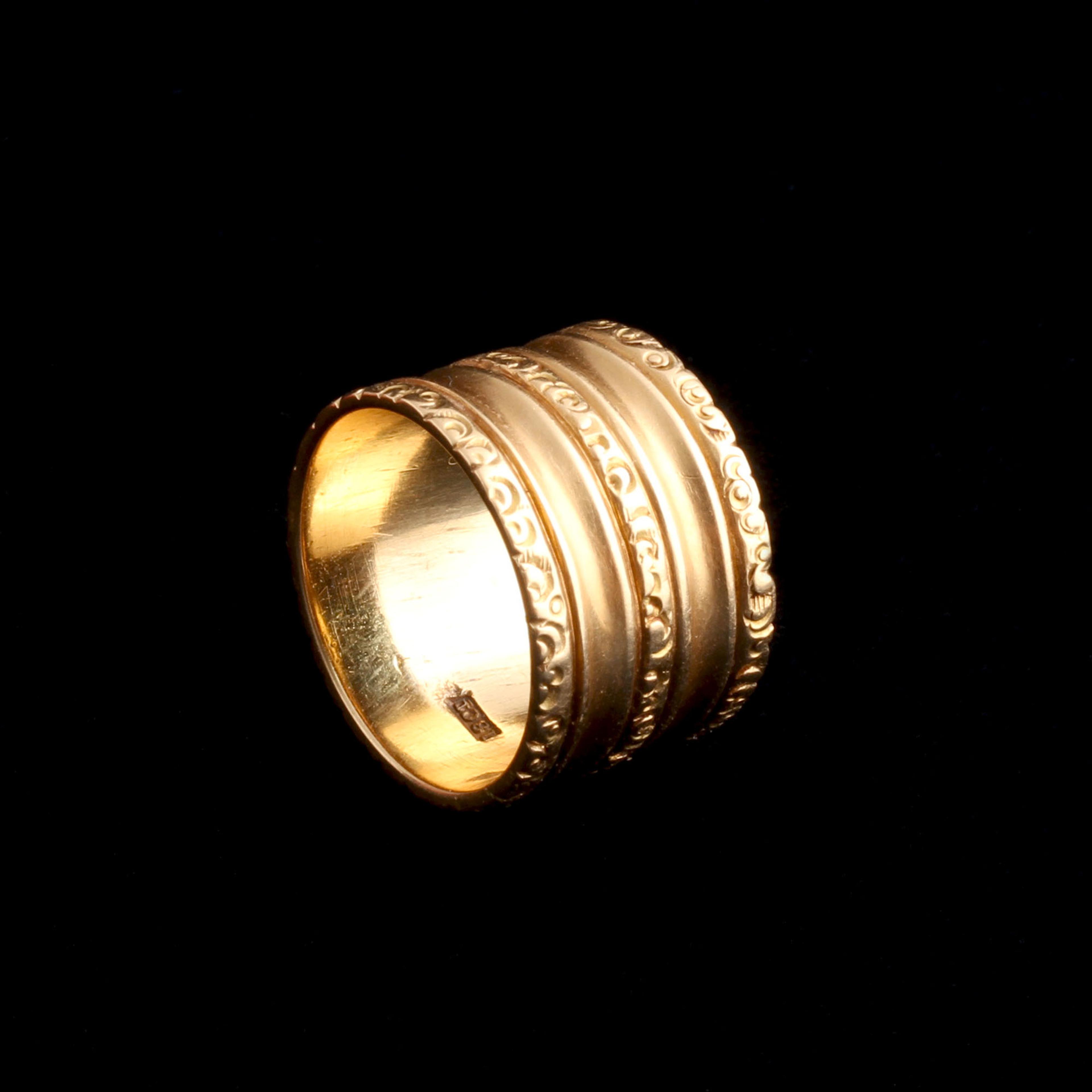 Victorian Ultra Wide Gold Band