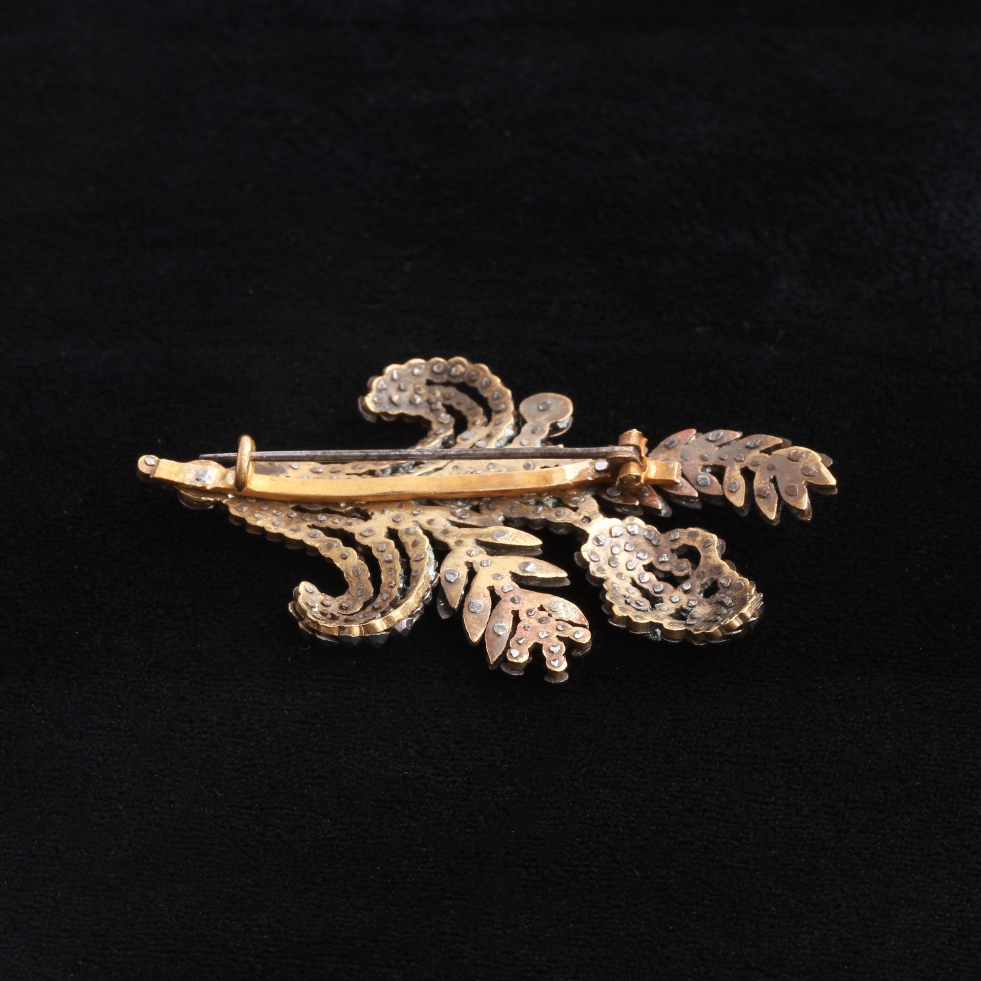 Georgian Cut Steel Floral Brooch
