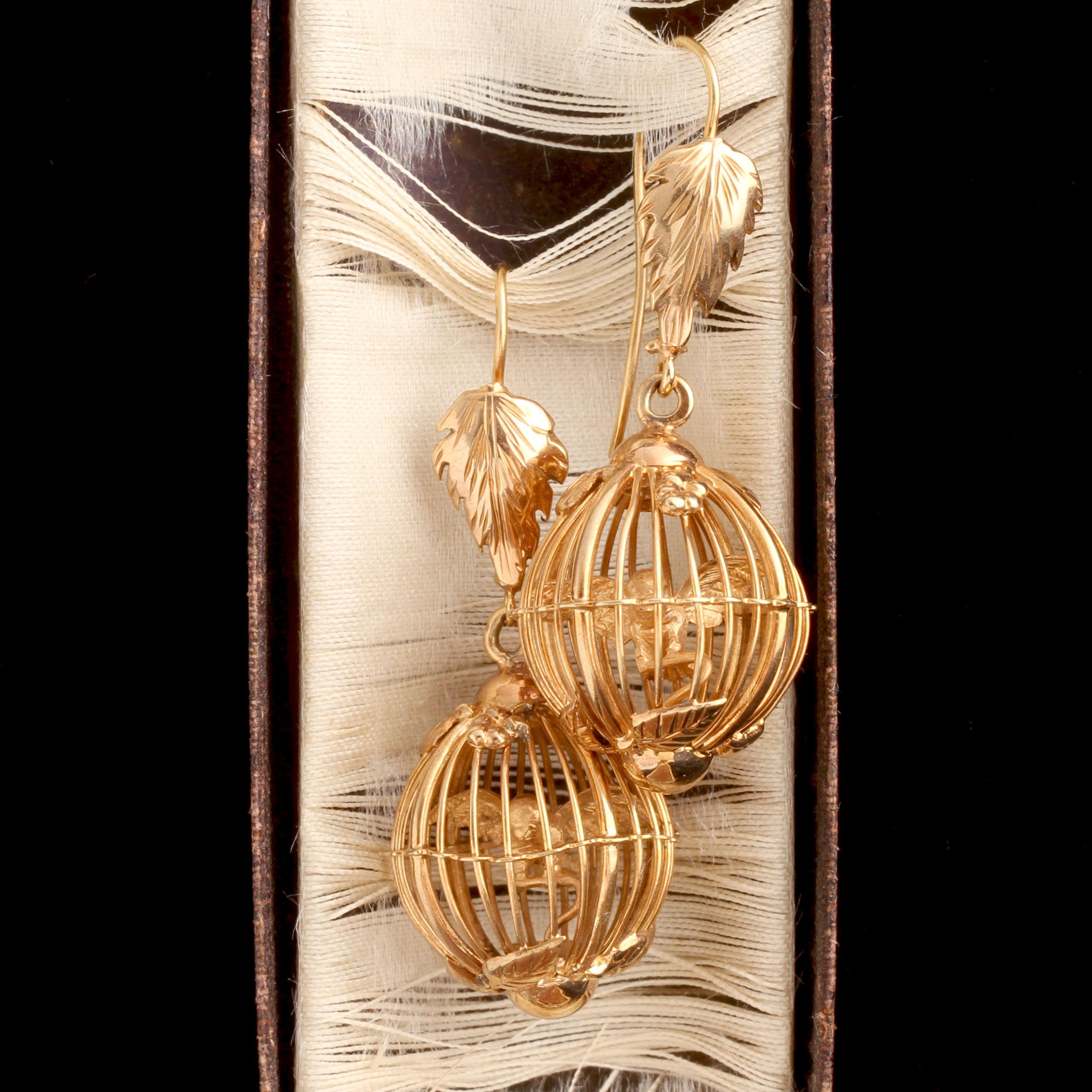Late Victorian Birdcage Earrings