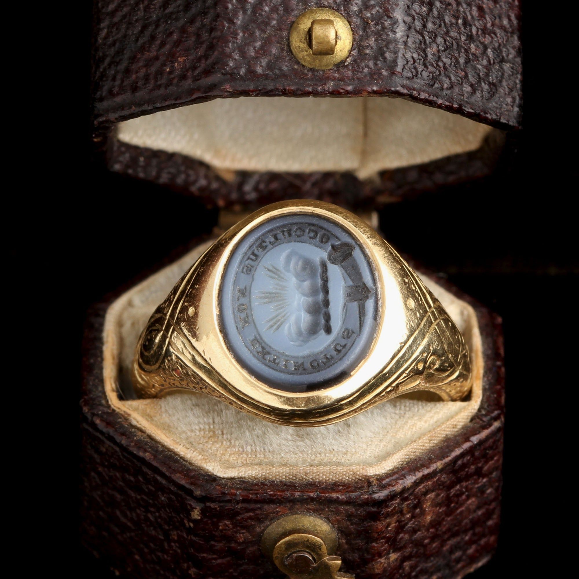 Victorian "Occultus Non Extinctus" Memorial Ring