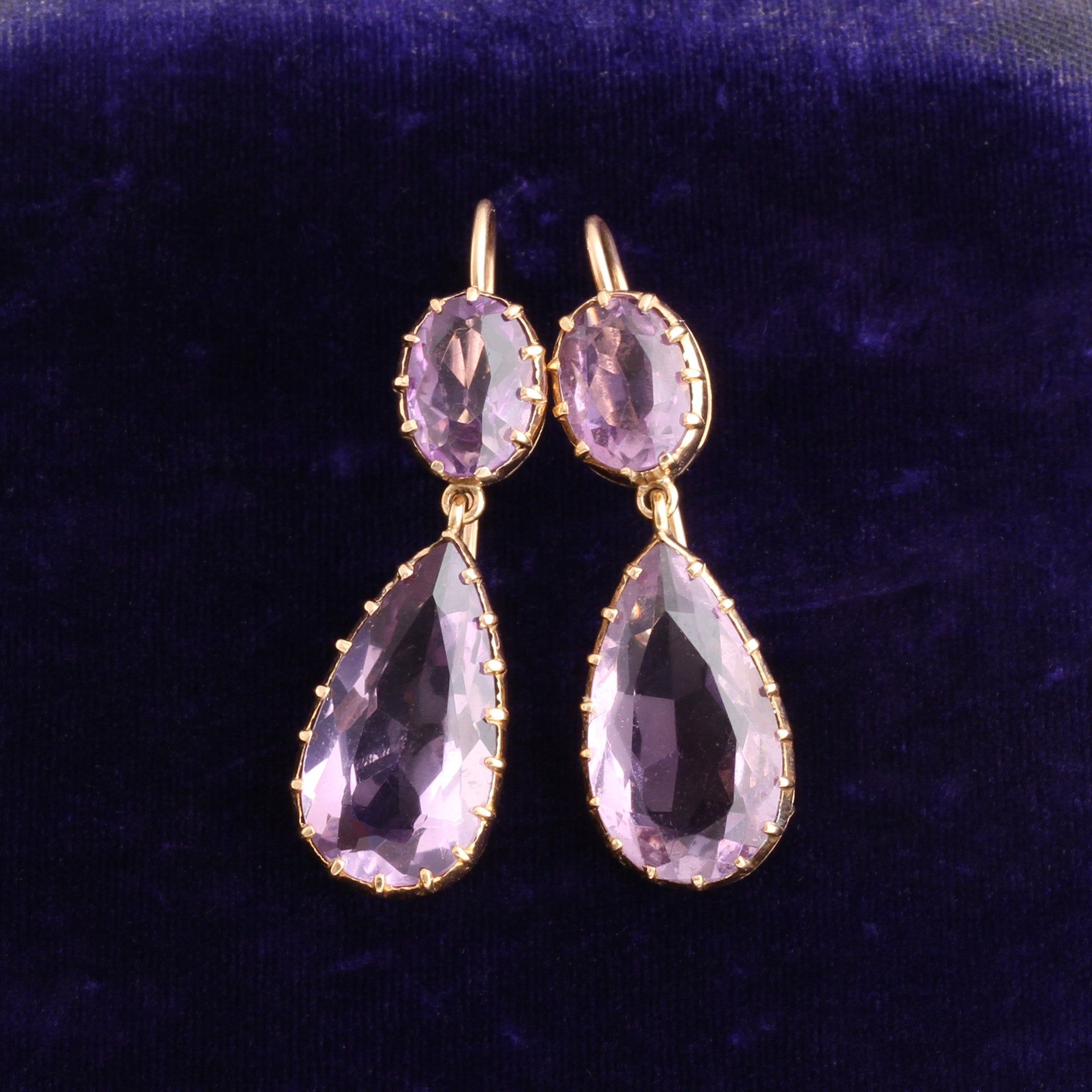 Victorian Amethyst Drop Earrings
