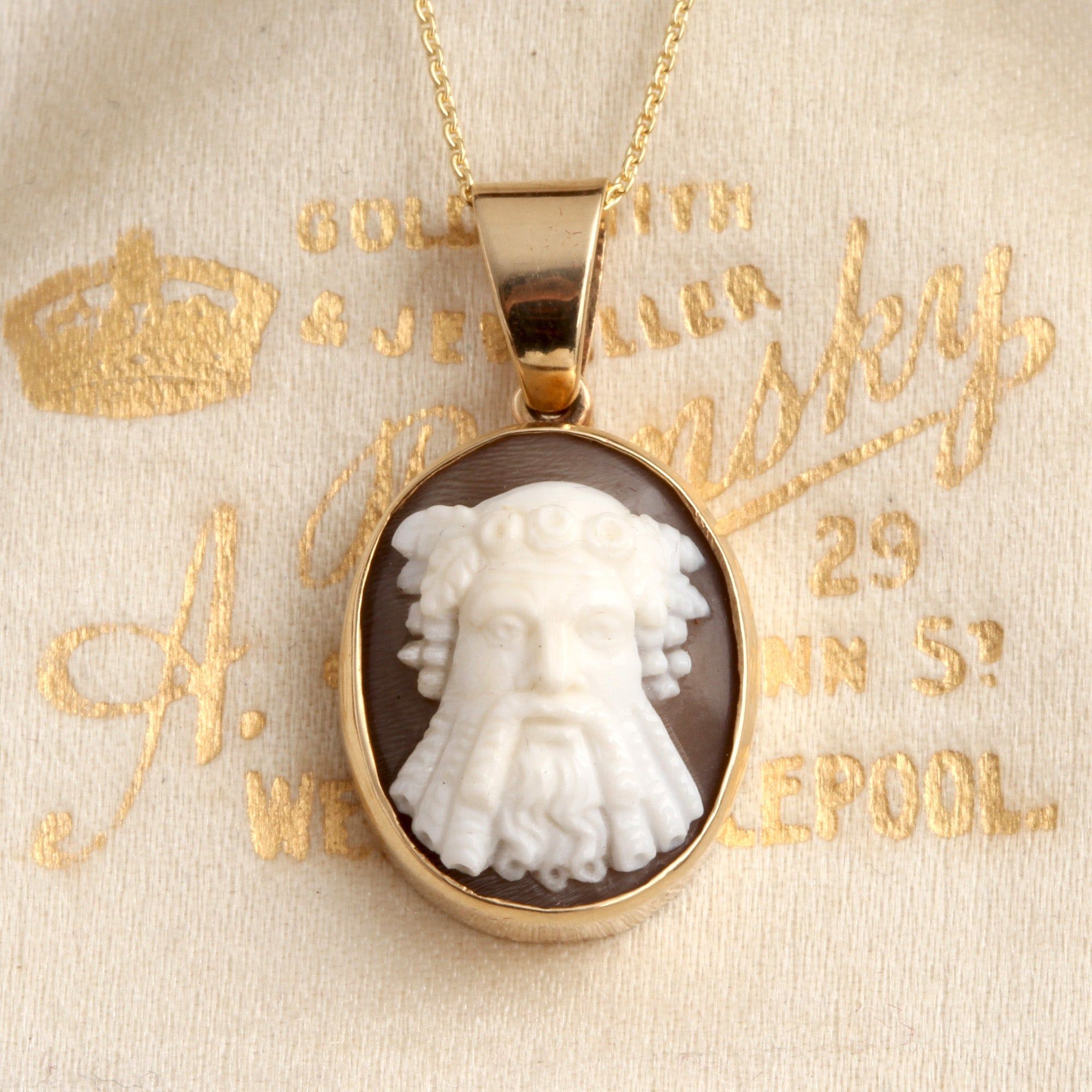 Victorian Zeus Cameo Necklace