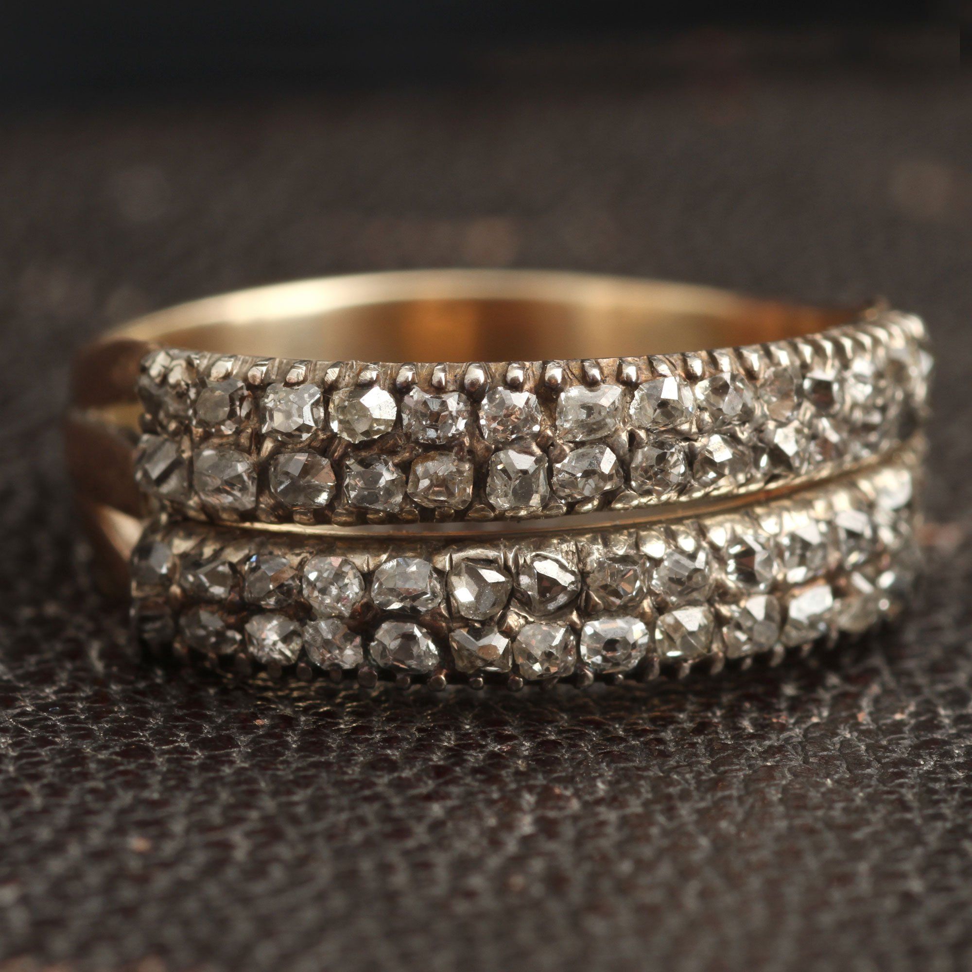 Regency Four Row Diamond Half Hoop