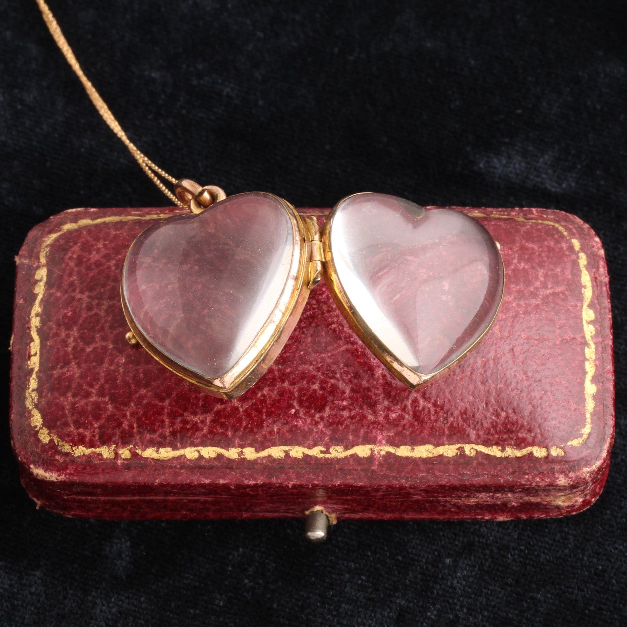 Victorian Glass Heart Locket
