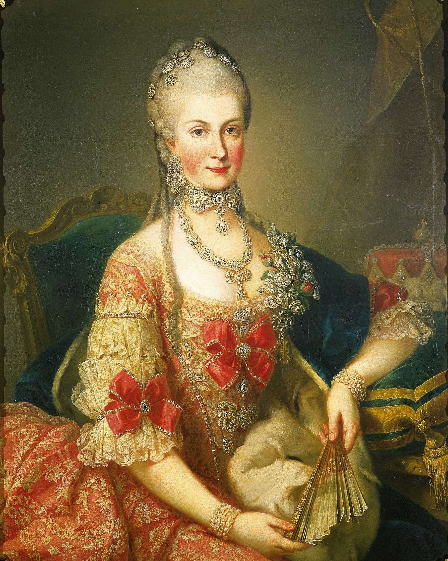 The Archduchess Christina of Austria by Martin van Meytens, 1765. Schönbrunn Palace.
