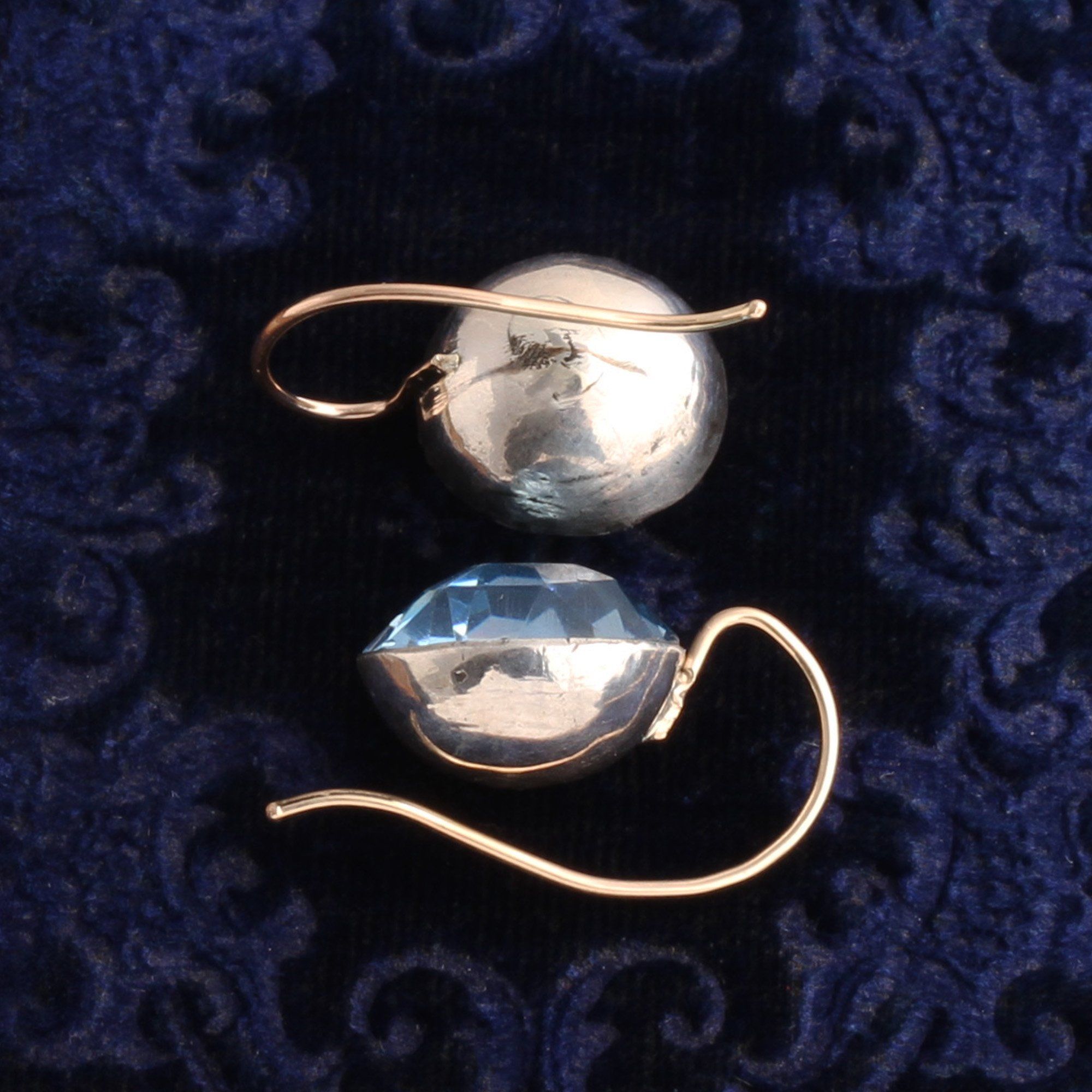 Georgian Pale Blue Paste Earrings