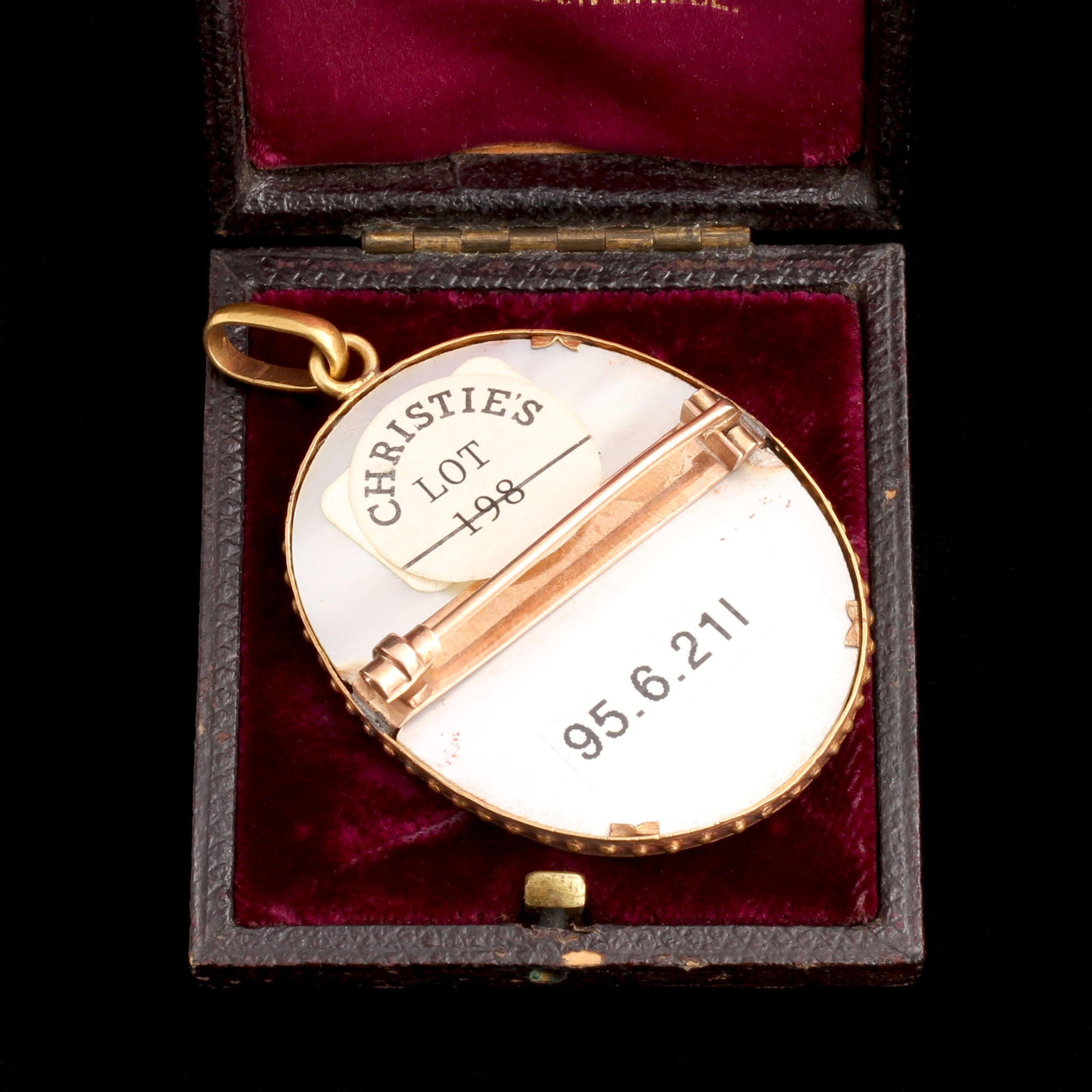 Back Detail of Victorian "TC" Monogram Pendant & Brooch