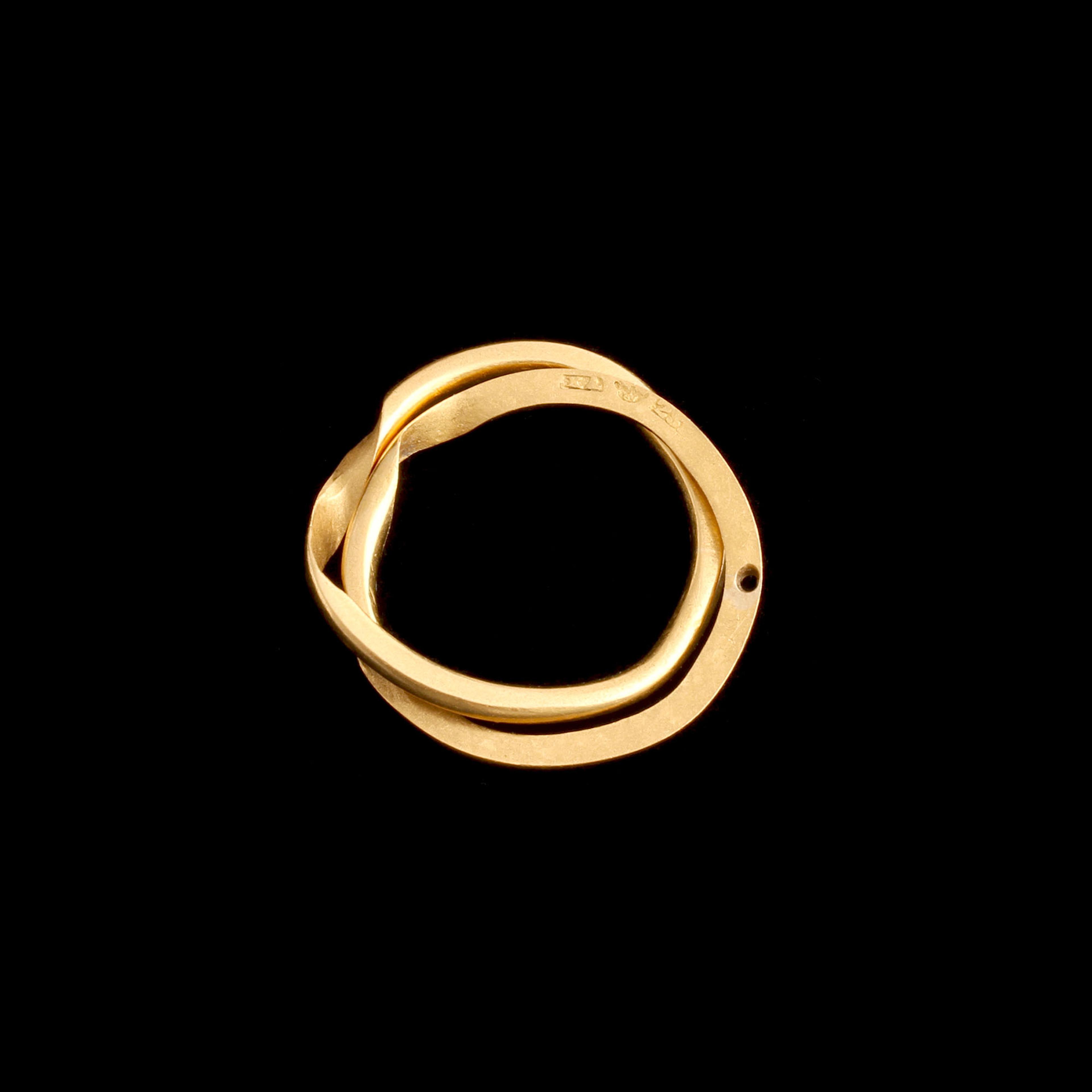 Early 20th Century Swedish 23k Gold Gimmel Ring